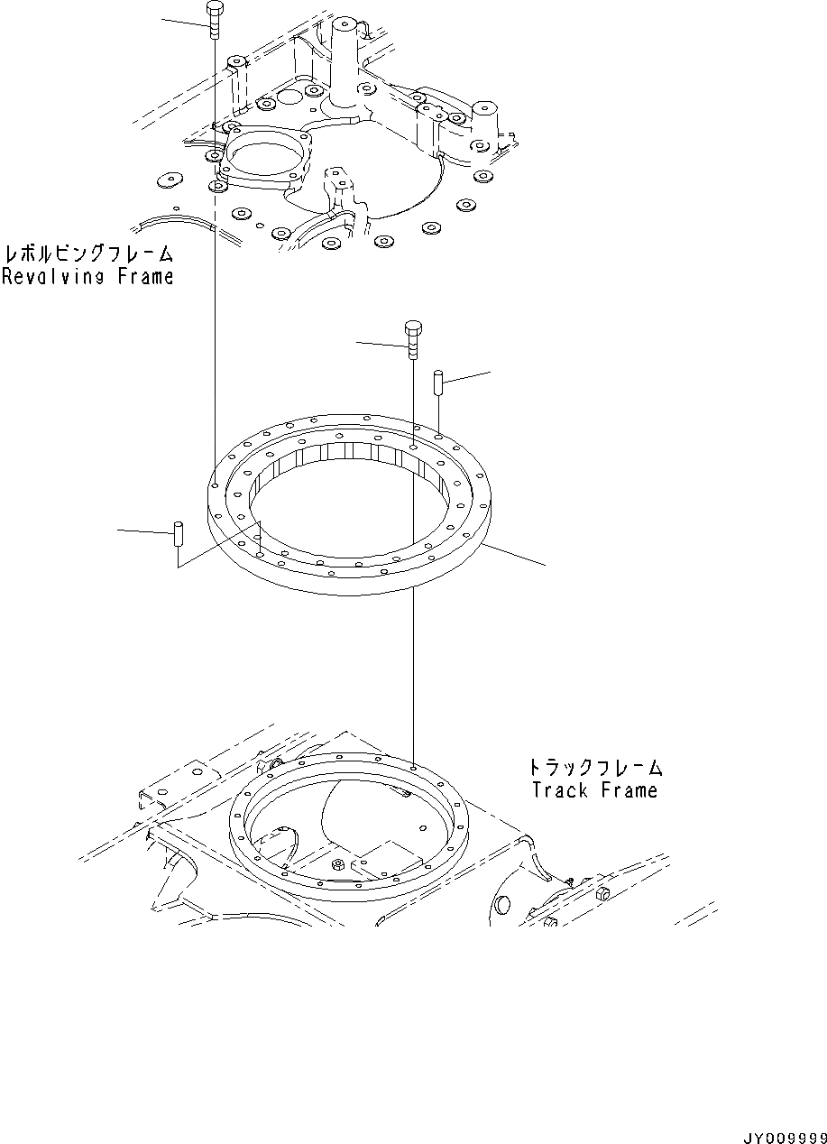 Схема запчастей Komatsu PC18MR-3 - ПОВОРОТН. КРУГ (№-) ПОВОРОТН. КРУГ