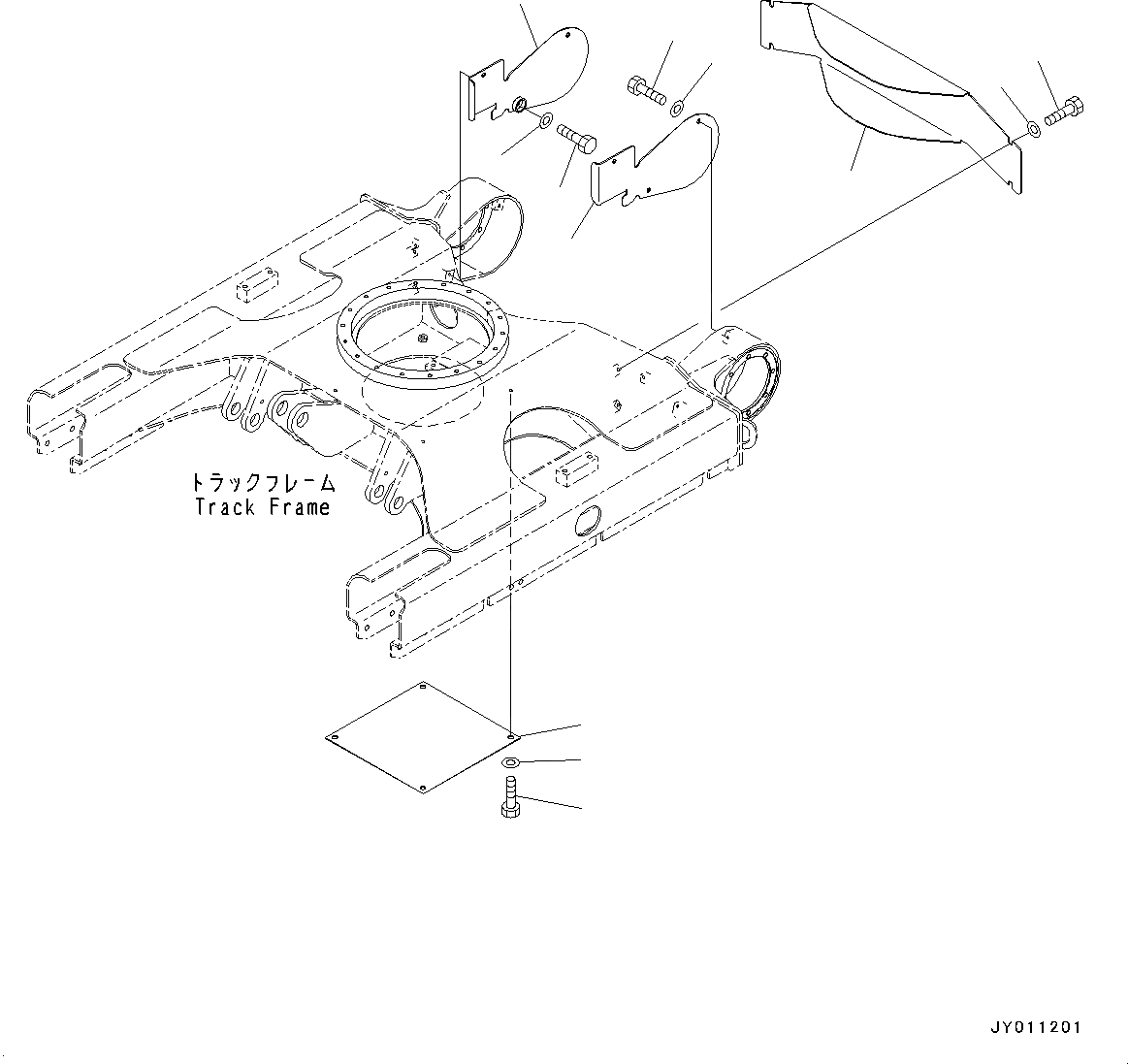 Схема запчастей Komatsu PC18MR-3 - КРЫШКИ (№-) КРЫШКИ, ФИКС. GAUGE ТИП