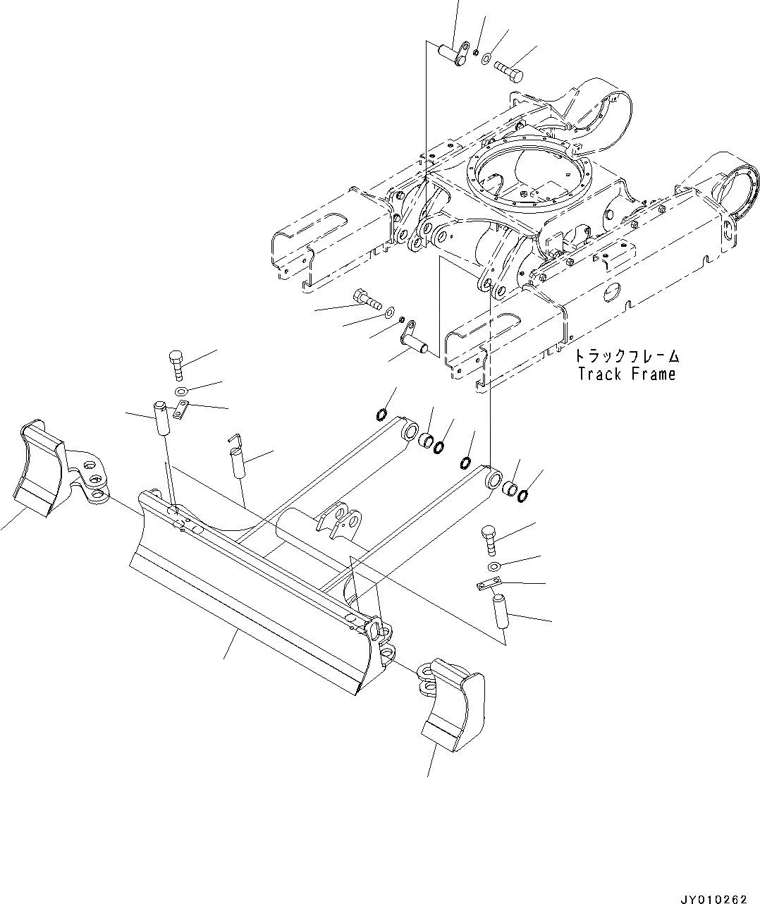 Схема запчастей Komatsu PC18MR-3 - ОТВАЛ (№-) ОТВАЛ, РЕГУЛЯТОР ТИП