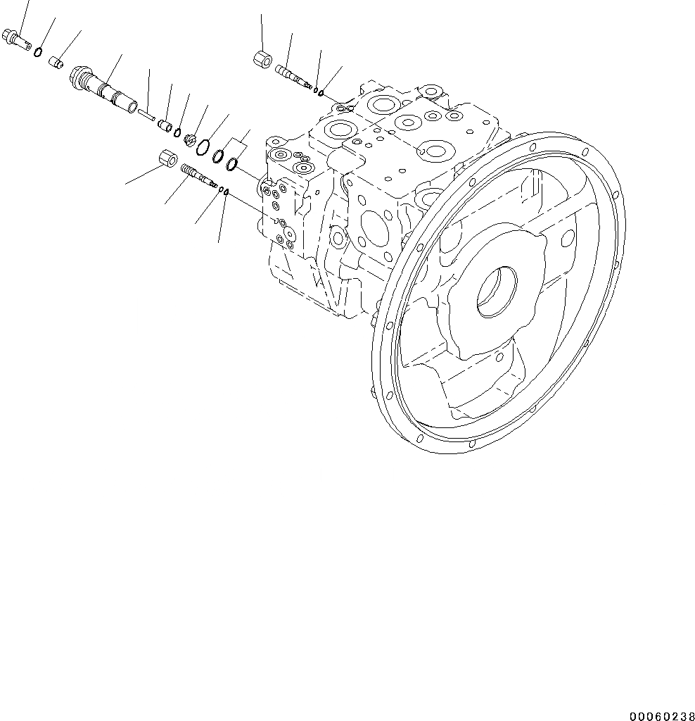 Схема запчастей Komatsu PC130-8 - ОСНОВН. ПОРШЕНЬ НАСОС(№8-) ОСНОВН. ПОРШЕНЬ НАСОС