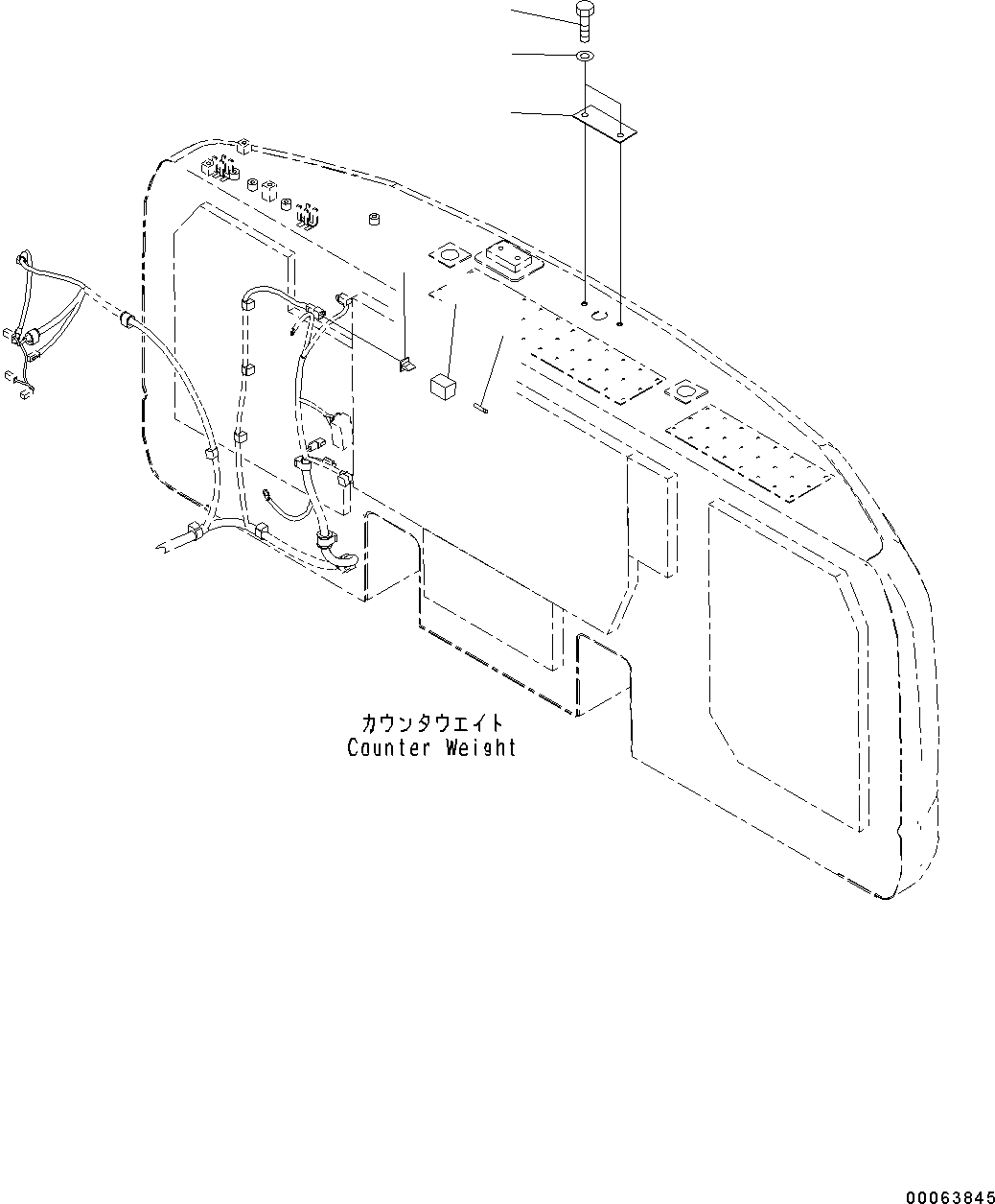 Схема запчастей Komatsu PC130-8 - ЗАДН. VIEW CAMERA LESS(№8-) ЗАДН. VIEW CAMERA LESS