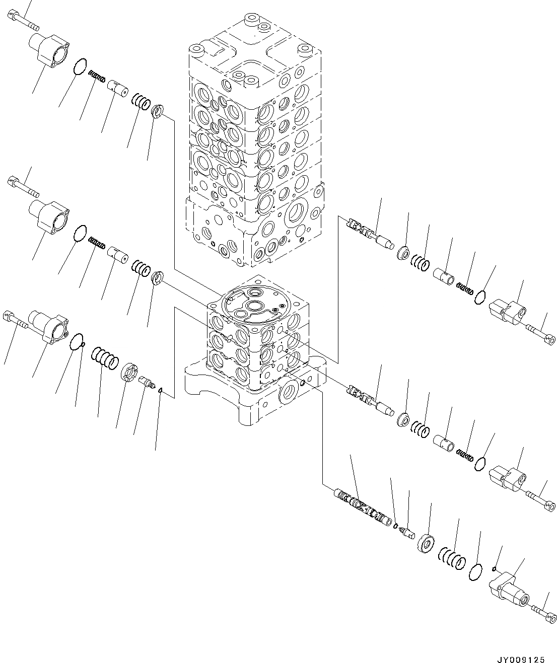 Схема запчастей Komatsu PC130-8 - ОСНОВН. УПРАВЛЯЮЩ. КЛАПАН, -АКТУАТОР(№8-) ОСНОВН. УПРАВЛЯЮЩ. КЛАПАН, -АКТУАТОР