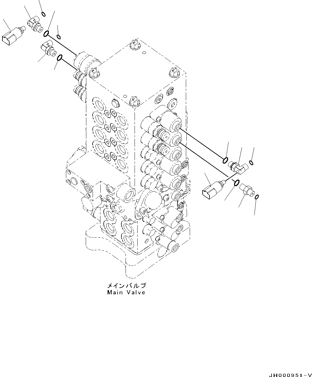 Схема запчастей Komatsu PC130-8 - ОСНОВН. УПРАВЛЯЮЩ. КЛАПАН, -АКТУАТОР(№8-) ОСНОВН. УПРАВЛЯЮЩ. КЛАПАН, -АКТУАТОР