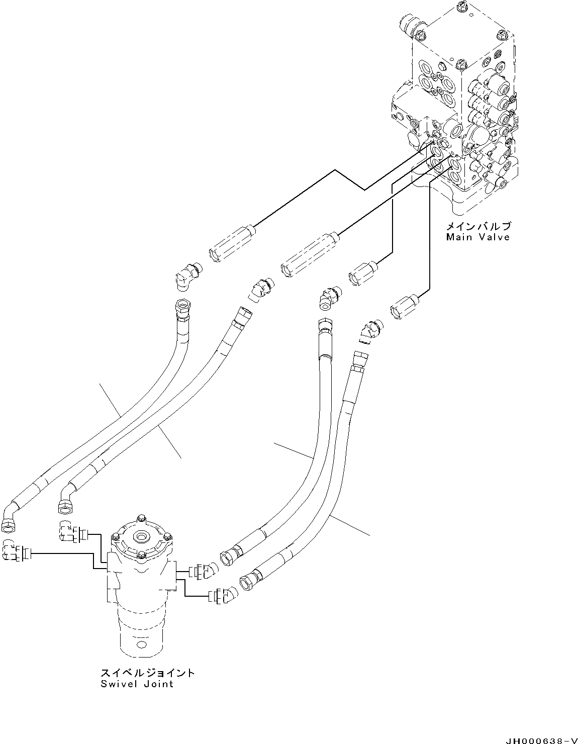 Схема запчастей Komatsu PC130-8 - ХОД КОНТУР(№8-) ХОД КОНТУР