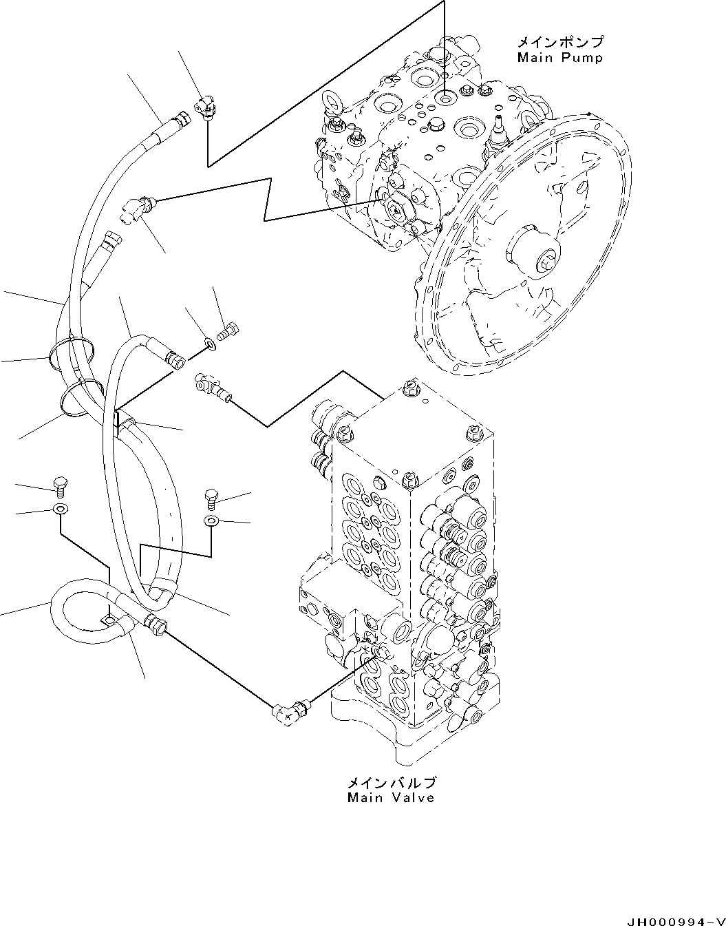 Схема запчастей Komatsu PC130-8 - LS КОНТУР, -АКТУАТОР(№8-) LS КОНТУР, -АКТУАТОР