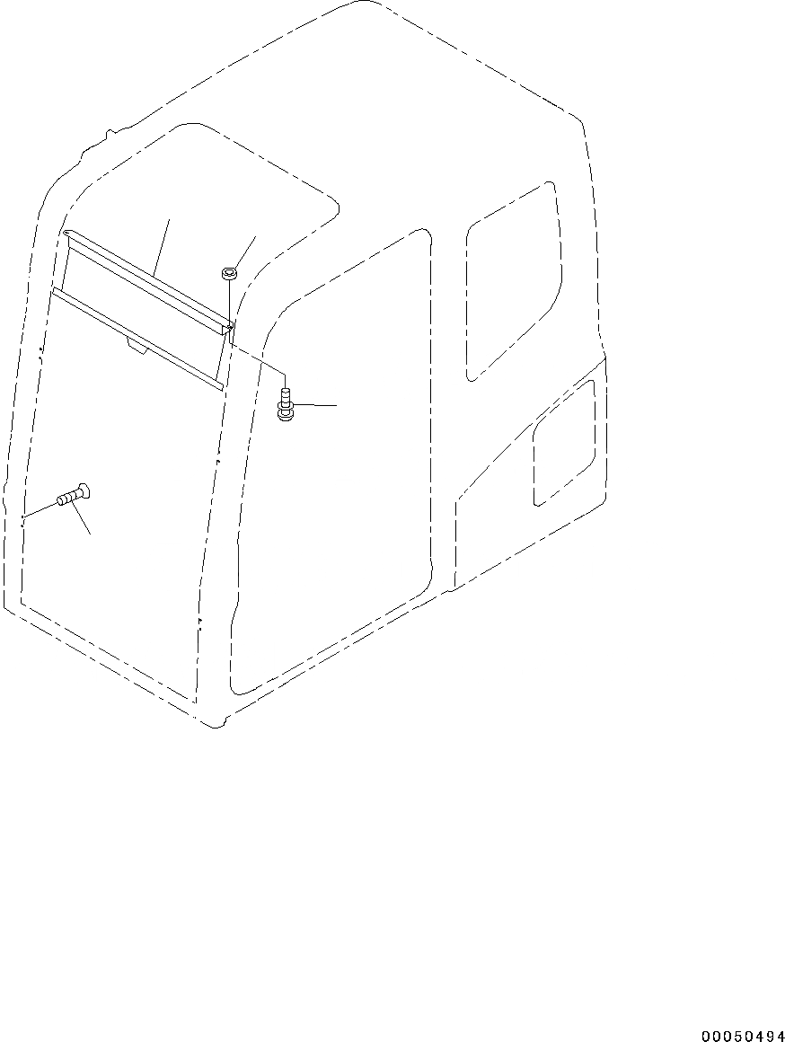 Схема запчастей Komatsu PC130-8 - КОЗЫРЕК ОТ СОЛНЦА.(№8-) КОЗЫРЕК ОТ СОЛНЦА.