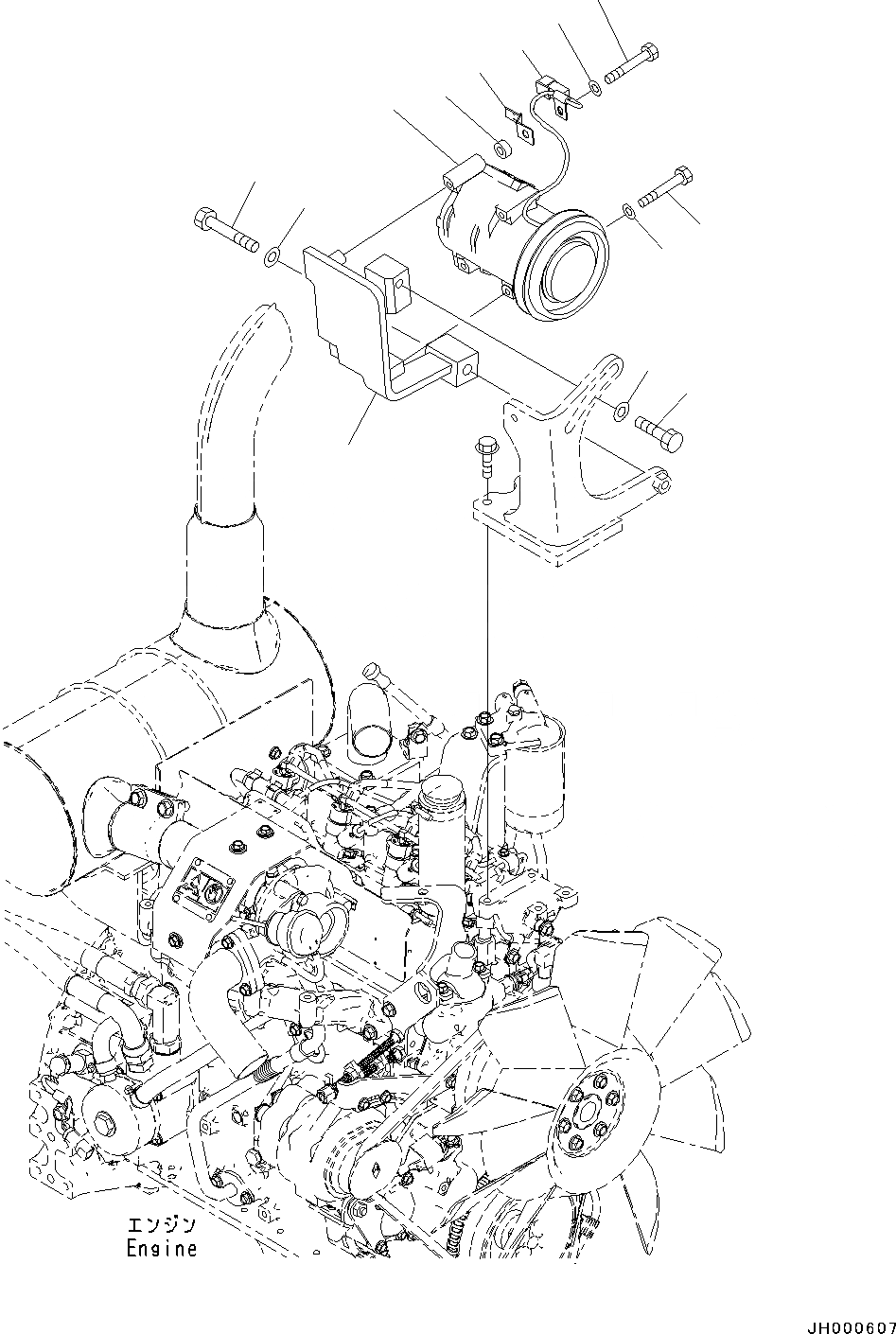 Схема запчастей Komatsu PC130-8 - БЛОК КОНДИЦИОНЕРА(№8-) БЛОК КОНДИЦИОНЕРА