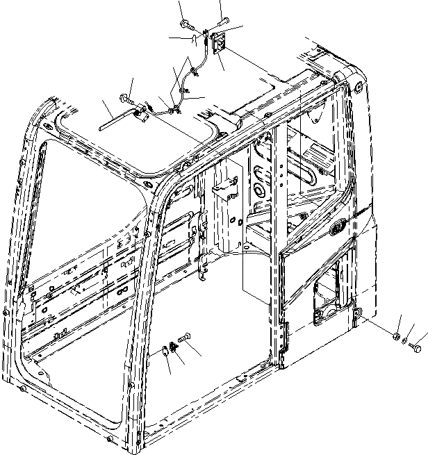 Схема запчастей Komatsu PC130-8 - КАБИНА, -АКТУАТОР, ОТВАЛ СПЕЦ-ЯIFICATION(№8-) КАБИНА, -АКТУАТОР, ОТВАЛ СПЕЦ-ЯIFICATION