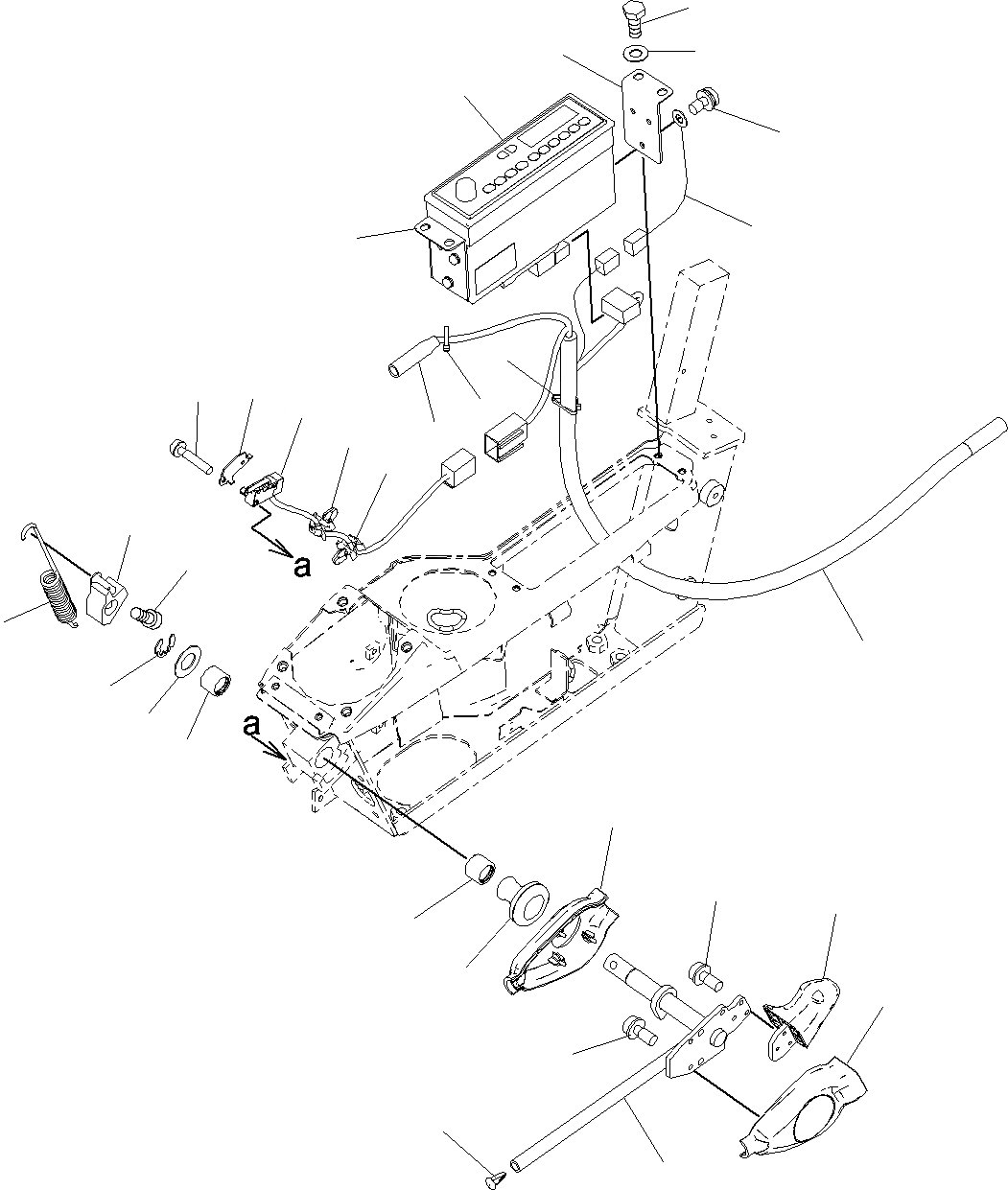 Схема запчастей Komatsu PC130-8 - КАБИНА, -АКТУАТОР(№8-) КАБИНА, -АКТУАТОР