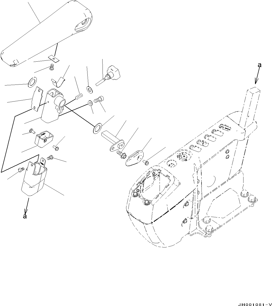 Схема запчастей Komatsu PC130-8 - КАБИНА, -АКТУАТОР(№8-) КАБИНА, -АКТУАТОР