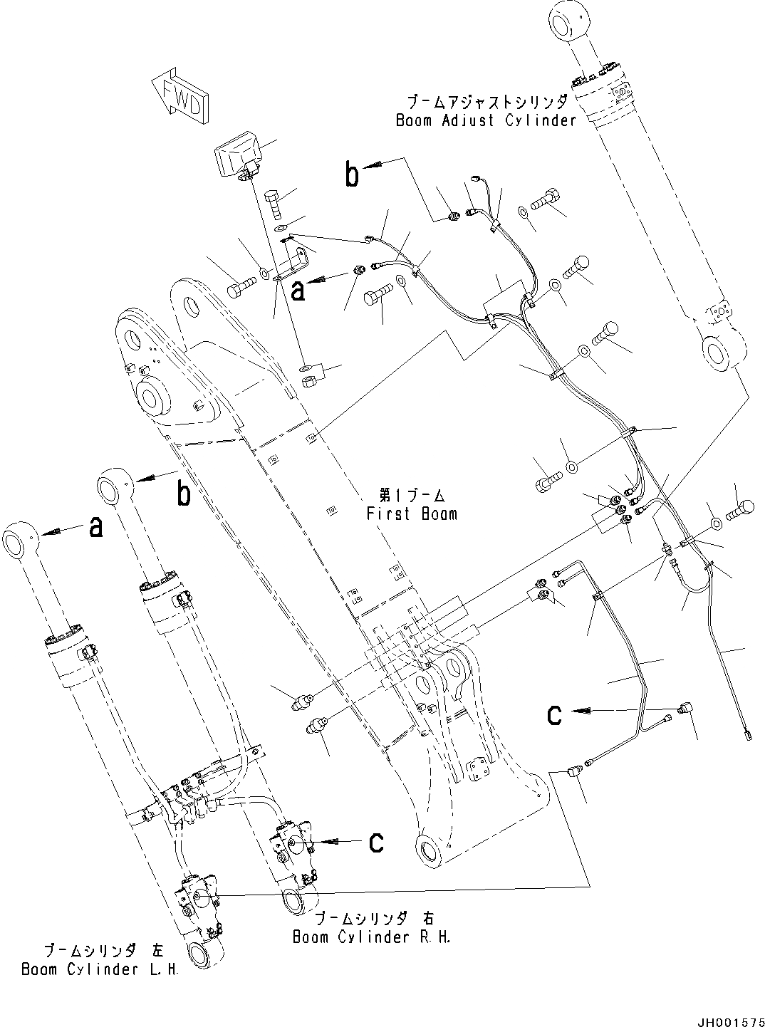 Схема запчастей Komatsu PC130-8 - СТРЕЛА, -ЧАСТИ ТИП(№8-) СТРЕЛА, -ЧАСТИ ТИП