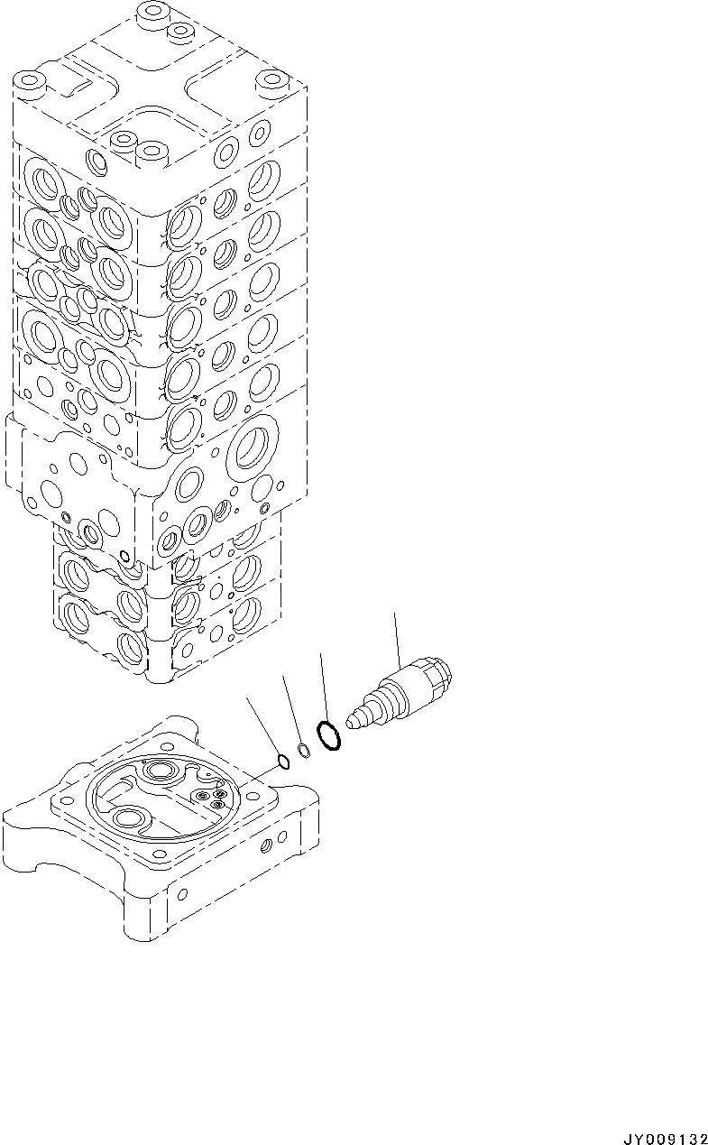 Схема запчастей Komatsu PC130-8 - ОСНОВН. УПРАВЛЯЮЩ. КЛАПАН, -АКТУАТОР H ГИДРАВЛИКА