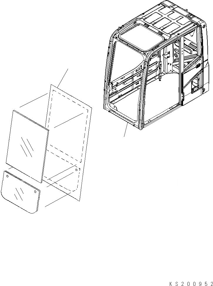 Схема запчастей Komatsu PC130-8 - OPERATOR КАБИНА ОКНА ЩИТКИ (ДЛЯ OPG ФРОНТАЛЬНАЯ ЗАЩИТА) K OPERATORґS ОБСТАНОВКА И СИСТЕМА УПРАВЛЕНИЯ