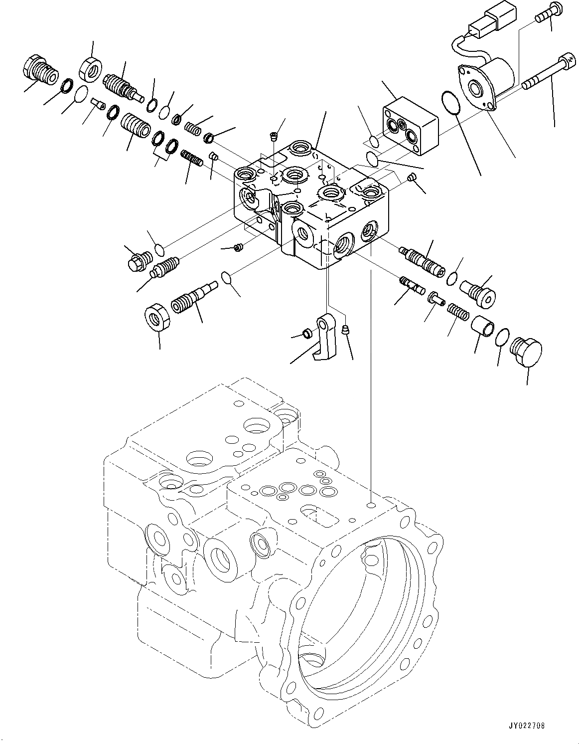 Схема запчастей Komatsu PC88MR-8 - ПОРШЕНЬ НАСОС, ВНУТР. ЧАСТИ (/) (№-) ПОРШЕНЬ НАСОС