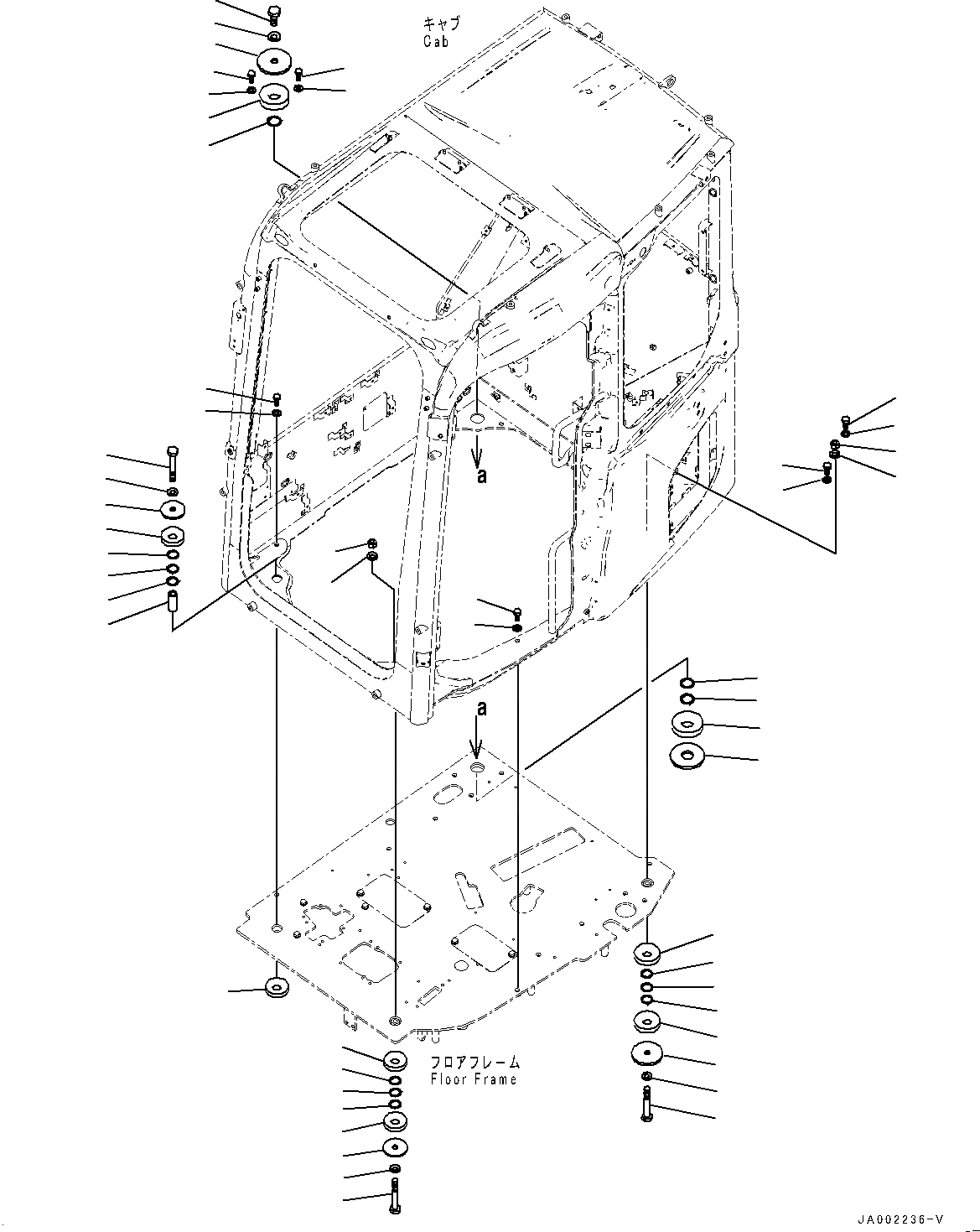 Схема запчастей Komatsu PC88MR-8 - КРЕПЛЕНИЕ ПОЛАING (№-) КРЕПЛЕНИЕ ПОЛАING