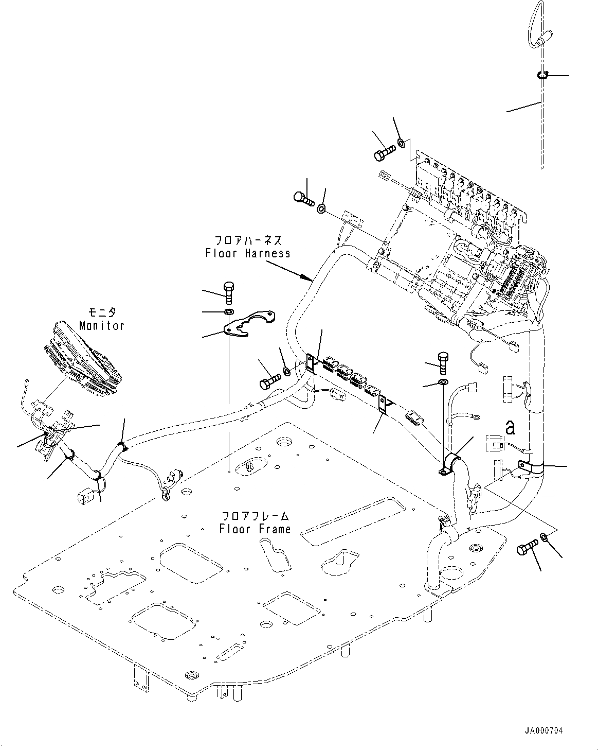 Схема запчастей Komatsu PC88MR-8 - ПЕРЕДН. COVER, КРЕПЛЕНИЕ (№-) ПЕРЕДН. COVER