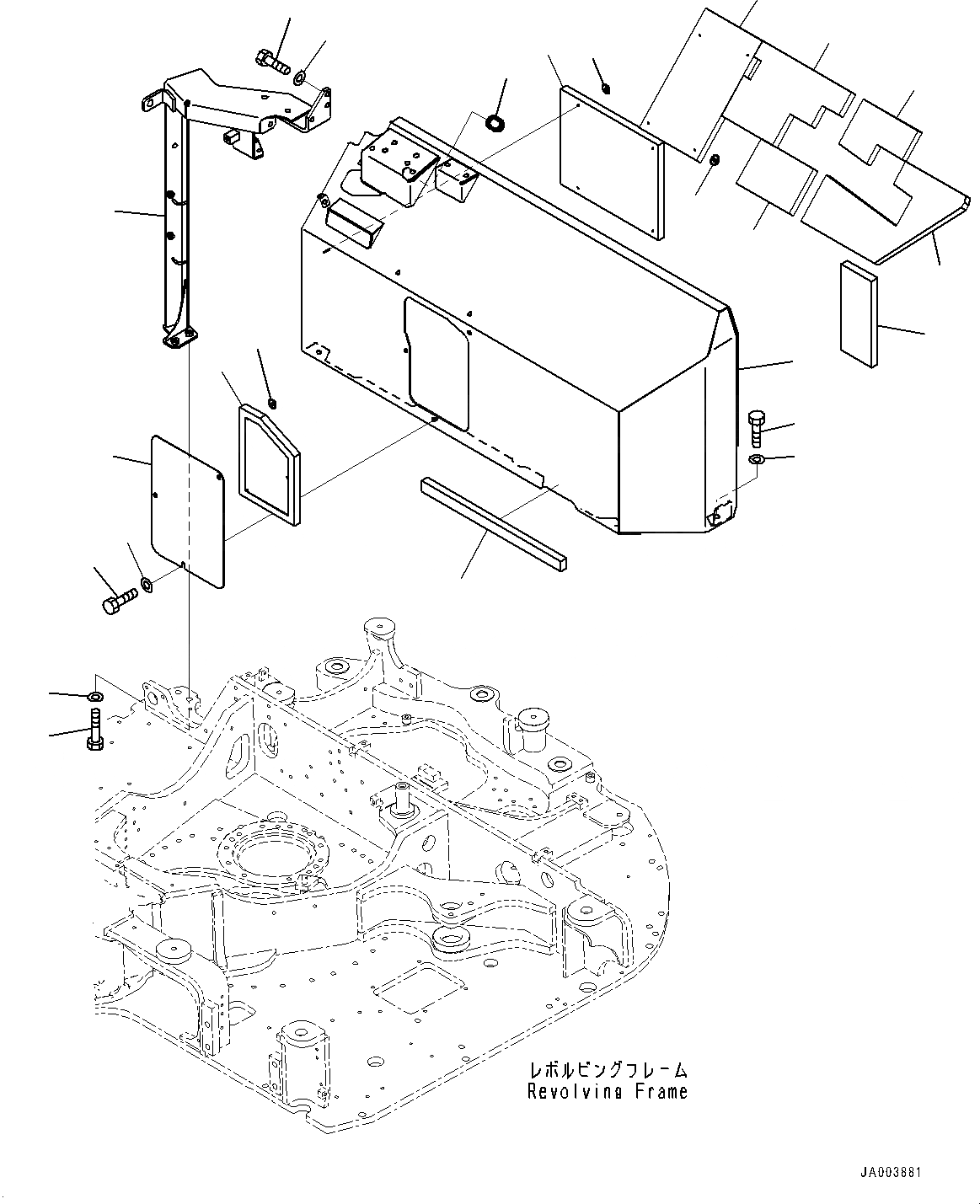 Схема запчастей Komatsu PC88MR-8 - КАБИНА ПЕРЕГОРОДКА., (№-) КАБИНА ПЕРЕГОРОДКА., С ВОДООТДЕЛИТЕЛЕМ И ДОПОЛН. ТОПЛИВН. ФИЛЬТР.