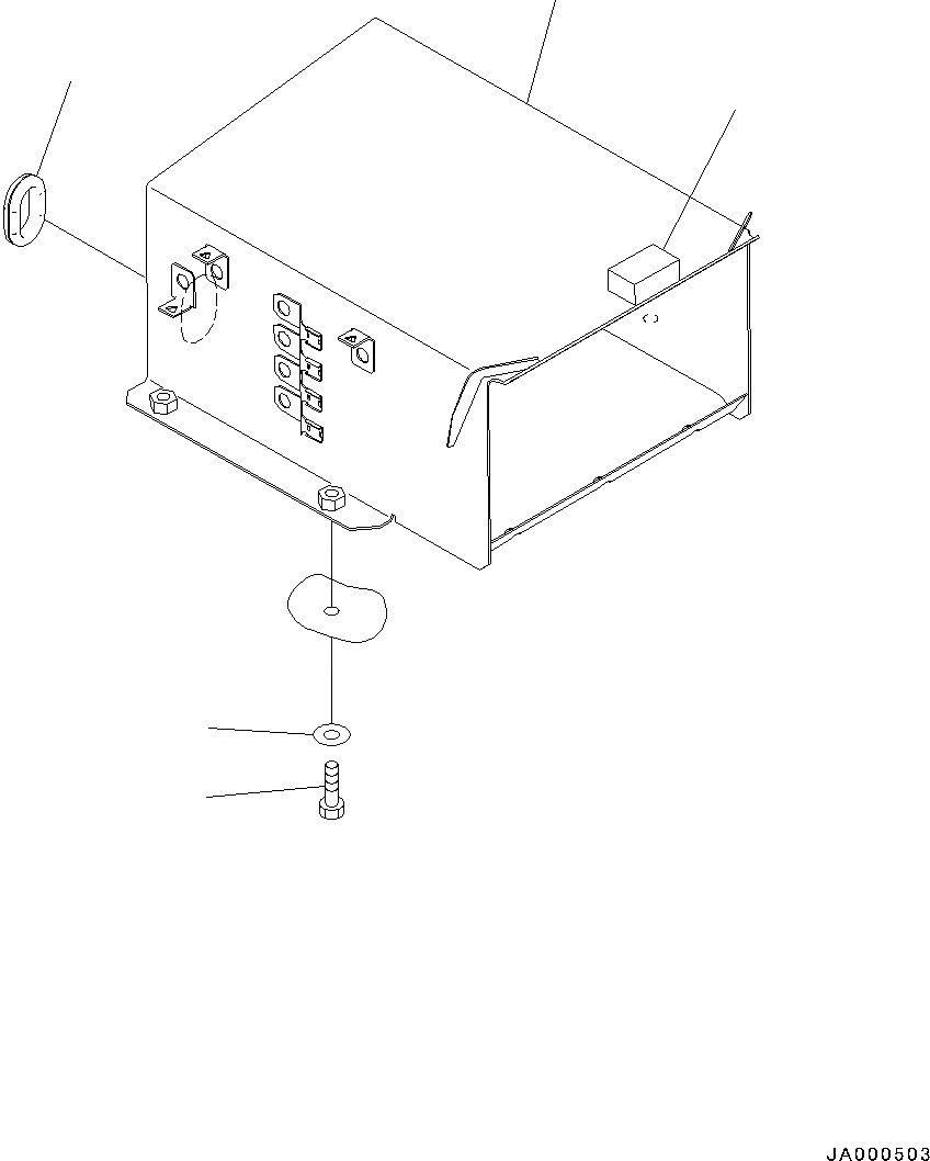 Схема запчастей Komatsu PC88MR-8 - АККУМУЛЯТОРН. ОТСЕК (№-) АККУМУЛЯТОРН. ОТСЕК