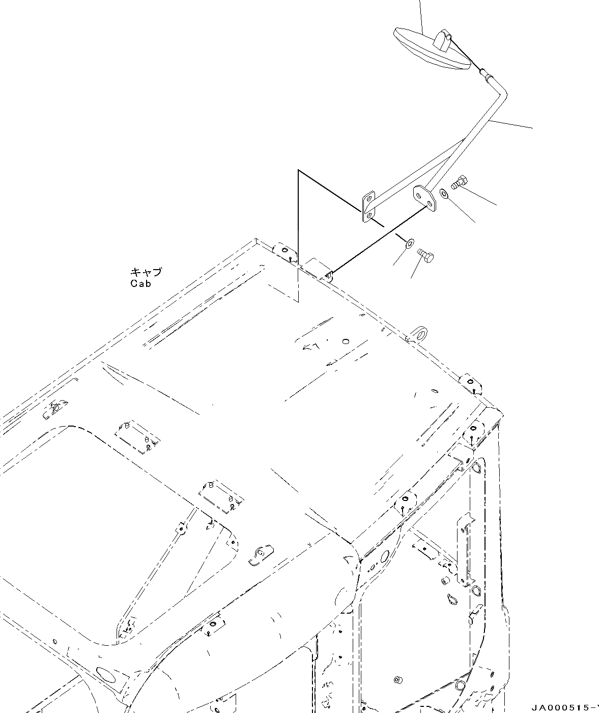 Схема запчастей Komatsu PC88MR-8 - ЗАДН.VIEW ЗЕРКАЛА(№-) ЗАДН.VIEW MIRROR, ПРАВ.