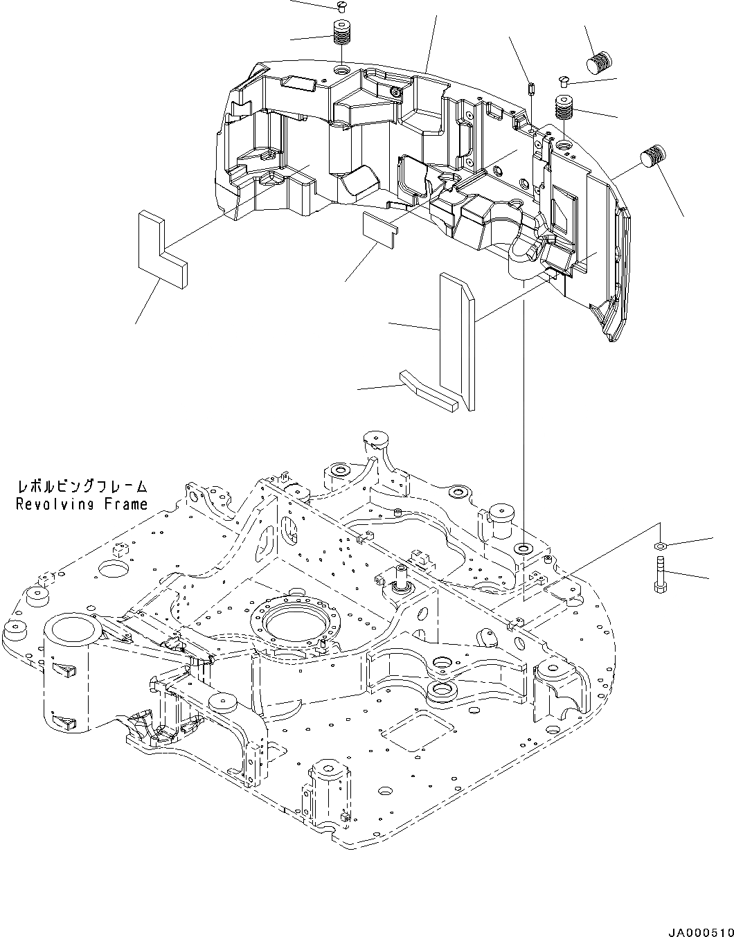 Схема запчастей Komatsu PC88MR-8 - ПРОТИВОВЕС (№-) ПРОТИВОВЕС, ВЕС 8 KG