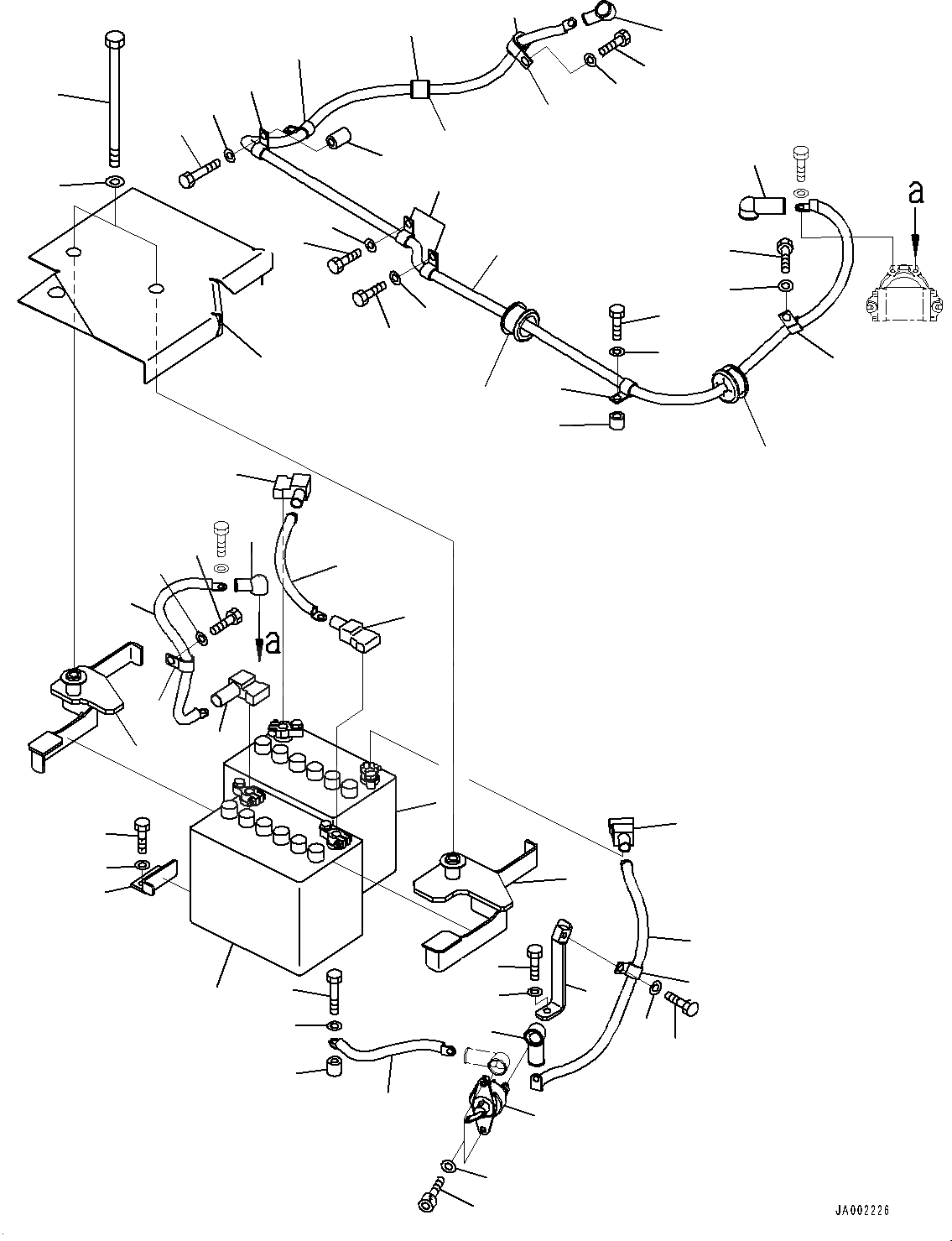 Схема запчастей Komatsu PC88MR-8 - АККУМУЛЯТОР, (№-7) АККУМУЛЯТОР, С АККУМУЛЯТОР DISCONNECT ПЕРЕКЛЮЧАТЕЛЬ