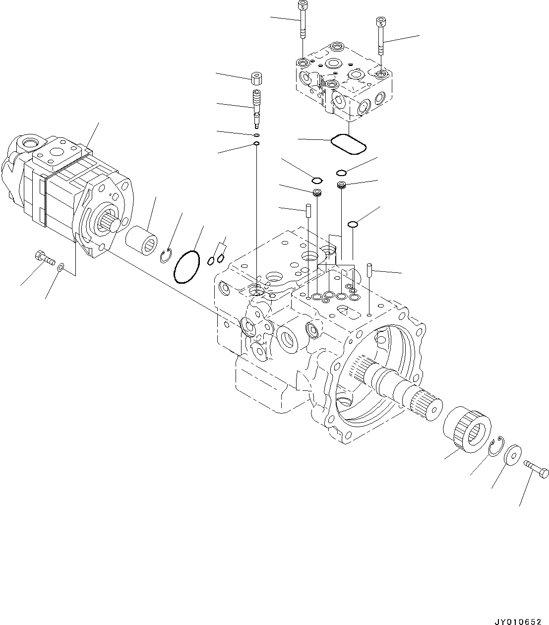 Схема запчастей Komatsu PC88MR-8 - ПОРШЕНЬ НАСОС, ВНУТР. ЧАСТИ (/) (№-) ПОРШЕНЬ НАСОС