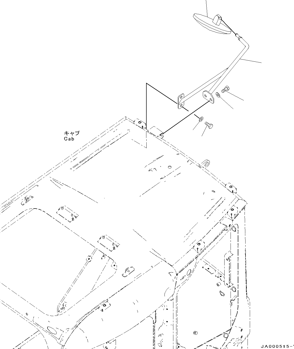 Схема запчастей Komatsu PC88MR-8 - ЗАДН.VIEW ЗЕРКАЛА(№-) ЗАДН.VIEW MIRROR, ПРАВ.