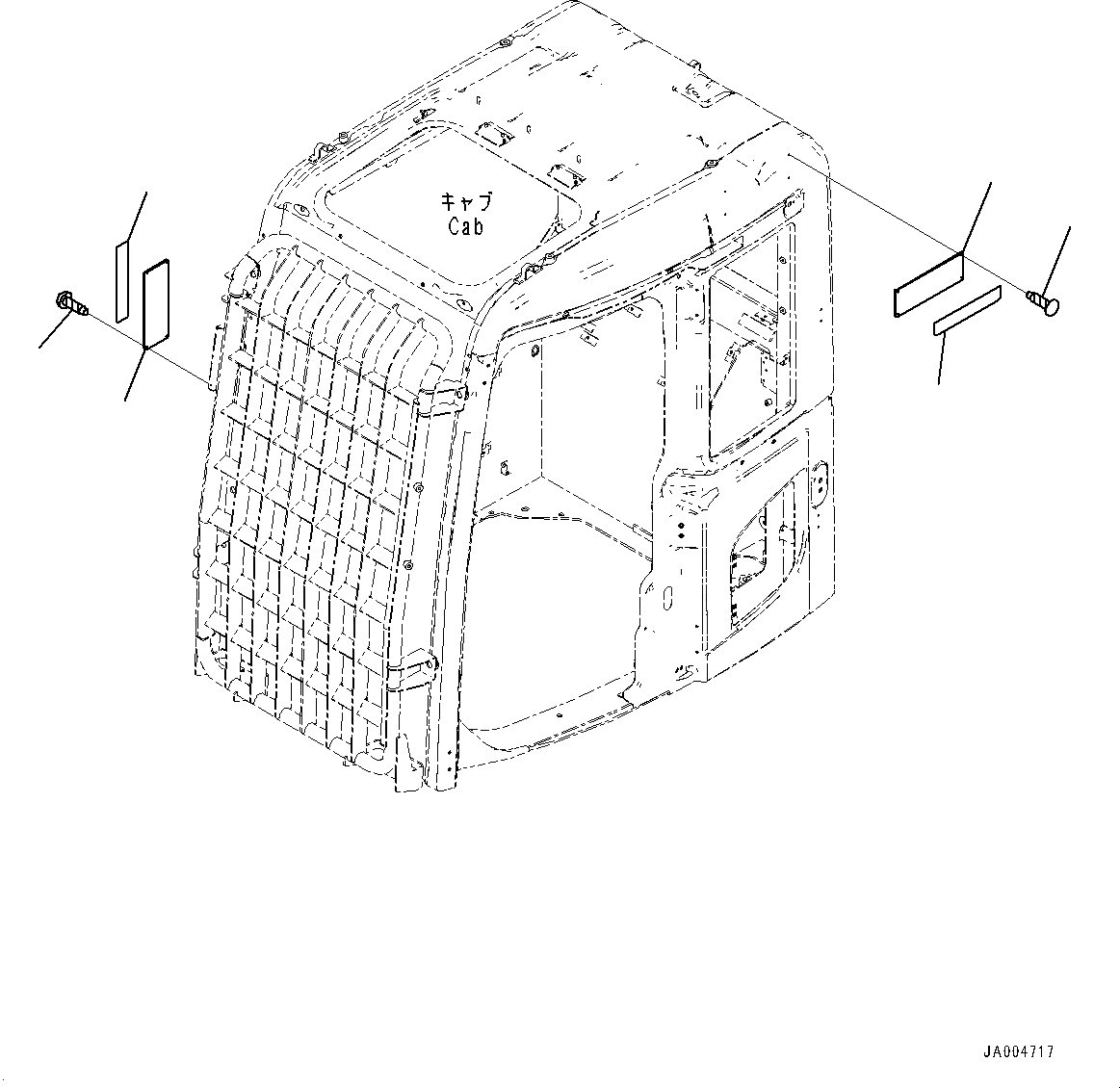 Схема запчастей Komatsu PC88MR-8 - FOPS ПЛАСТИНА (№8-) FOPS ПЛАСТИНА, ДЛЯ АНГЛ., ЕС БЕЗОПАСН. REGULATION, ФРОНТАЛЬНАЯ ЗАЩИТА, EC REGULATION LV, КАБИНА ВЕРХН. ЧАСТИ КОРПУСА, LV