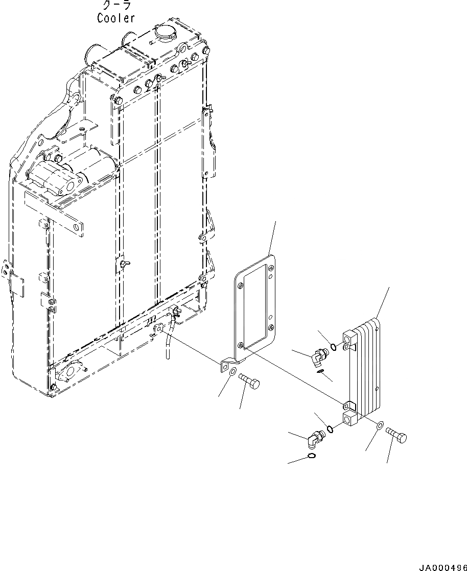 Схема запчастей Komatsu PC88MR-8 - СИСТЕМА ОХЛАЖДЕНИЯ, ТОПЛИВН. ОХЛАДИТЕЛЬ (№-) СИСТЕМА ОХЛАЖДЕНИЯ, БЕЗ РАДИАТОР ЗАЩИТАIVE NET