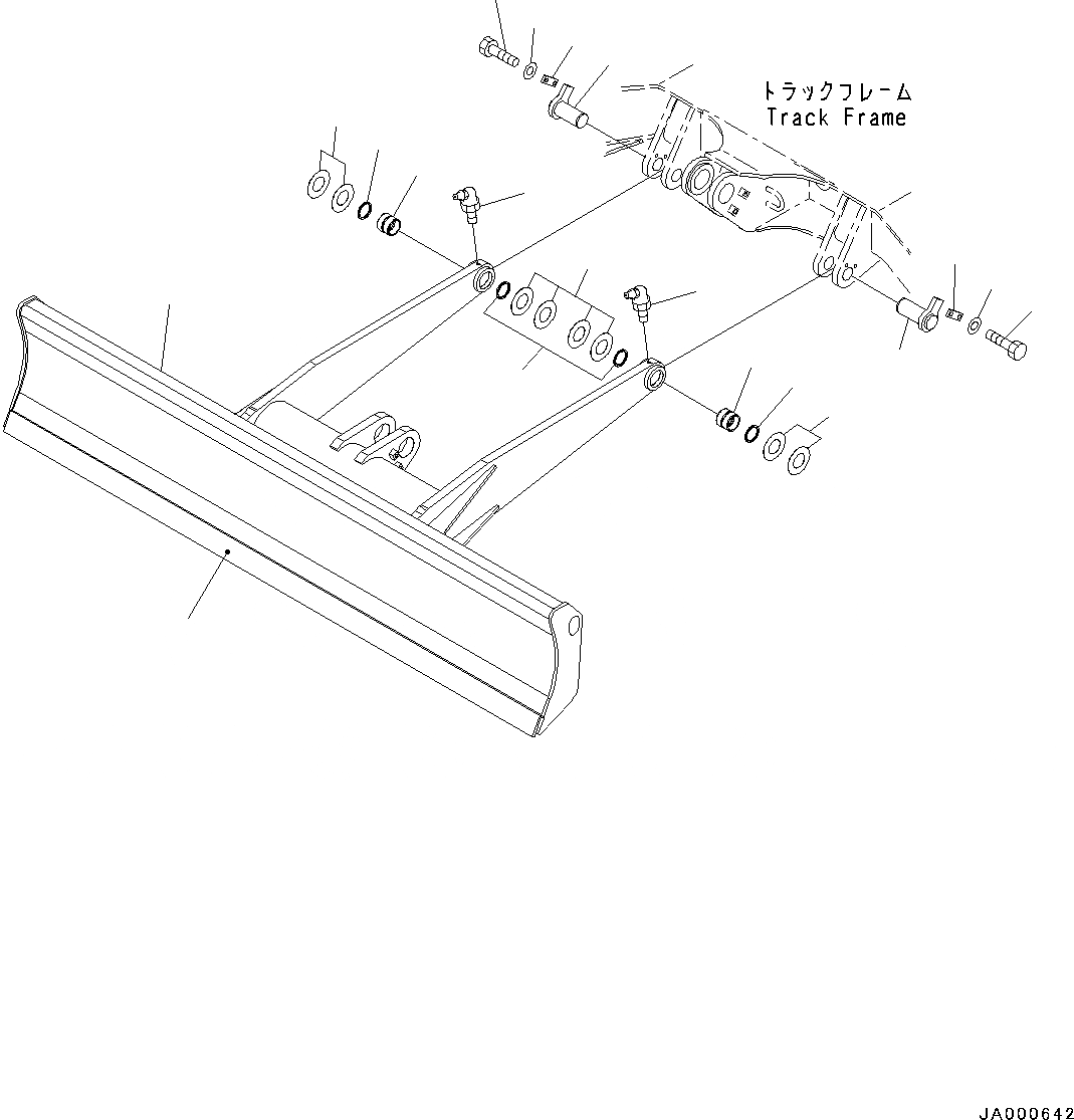 Схема запчастей Komatsu PC88MR-8 - ОТВАЛ (№-) ОТВАЛ, ШИР., ШИР. 7MM