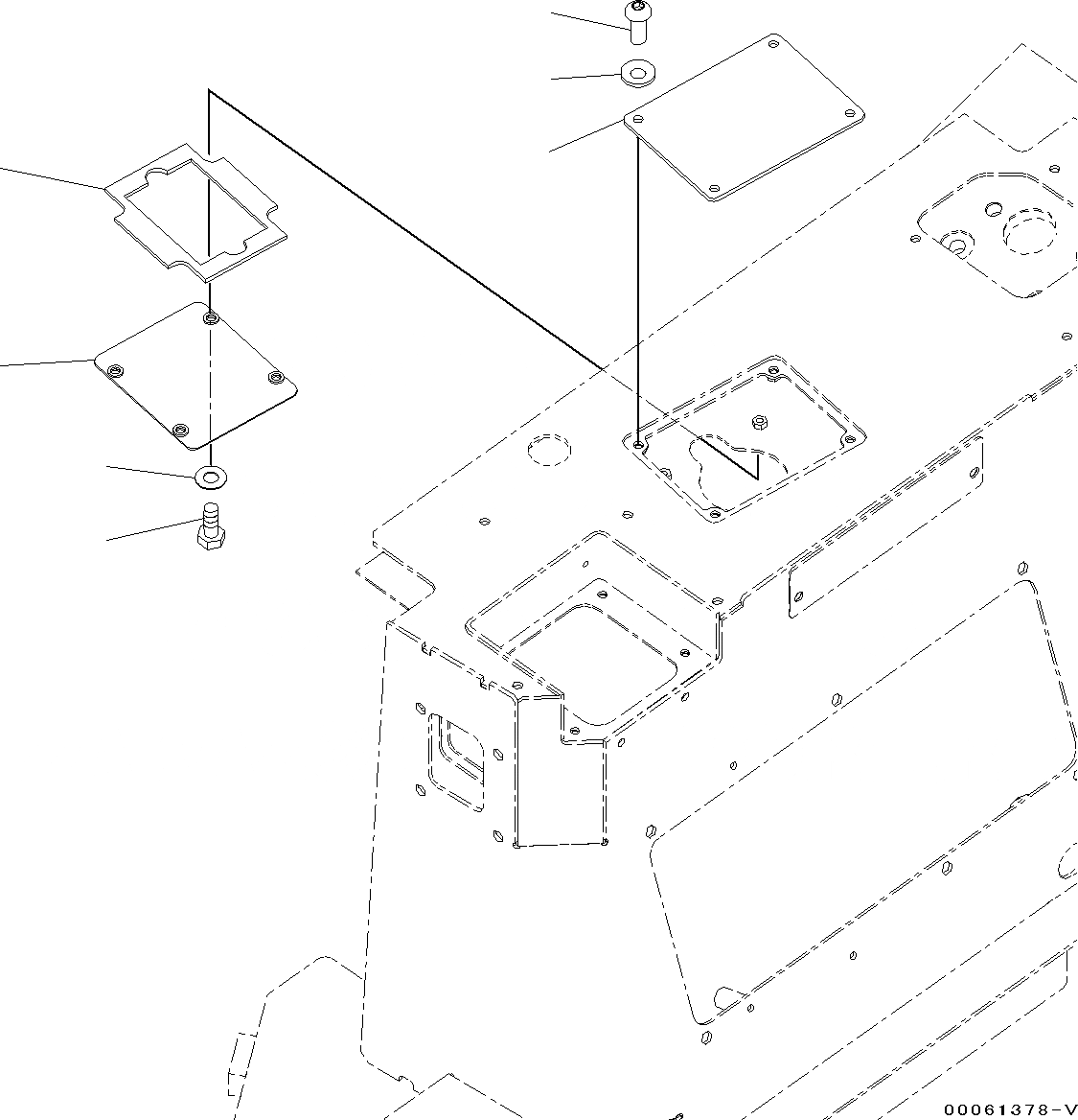 Схема запчастей Komatsu D31EX-22 - СИСТЕМА ROPS, КОНСОЛЬ COVER, ПРАВ. (№-) СИСТЕМА ROPS, С KOMTRAX, GPRS