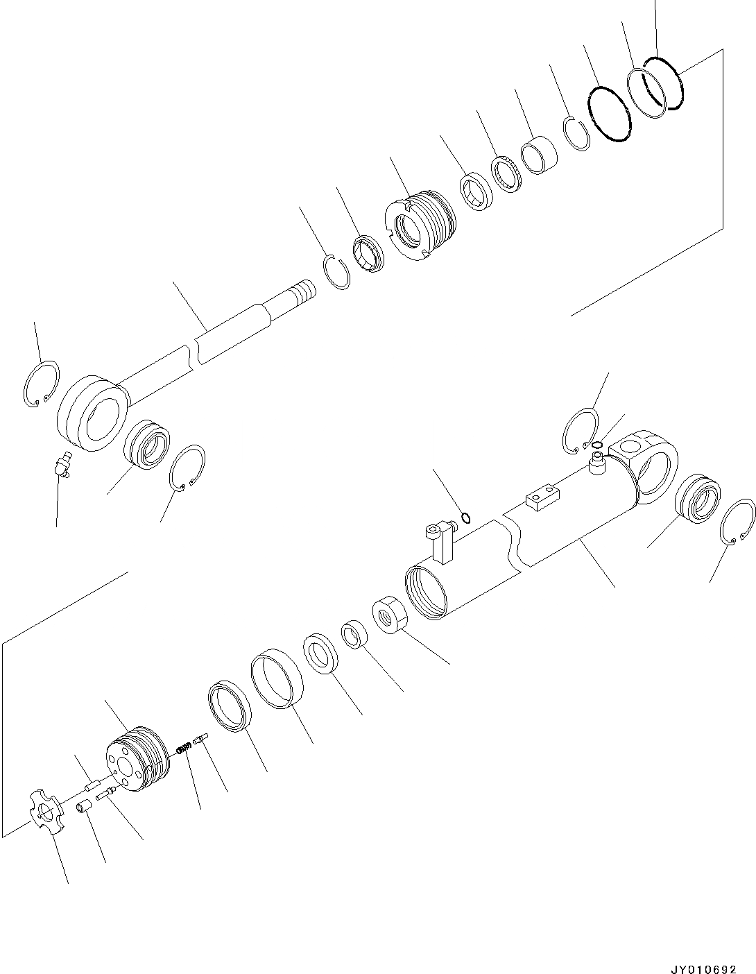 Схема запчастей Komatsu D31EX-22 - DOZER ОТВАЛ ЦИЛИНДР НАКЛОНА (№-) DOZER ОТВАЛ ЦИЛИНДР НАКЛОНА