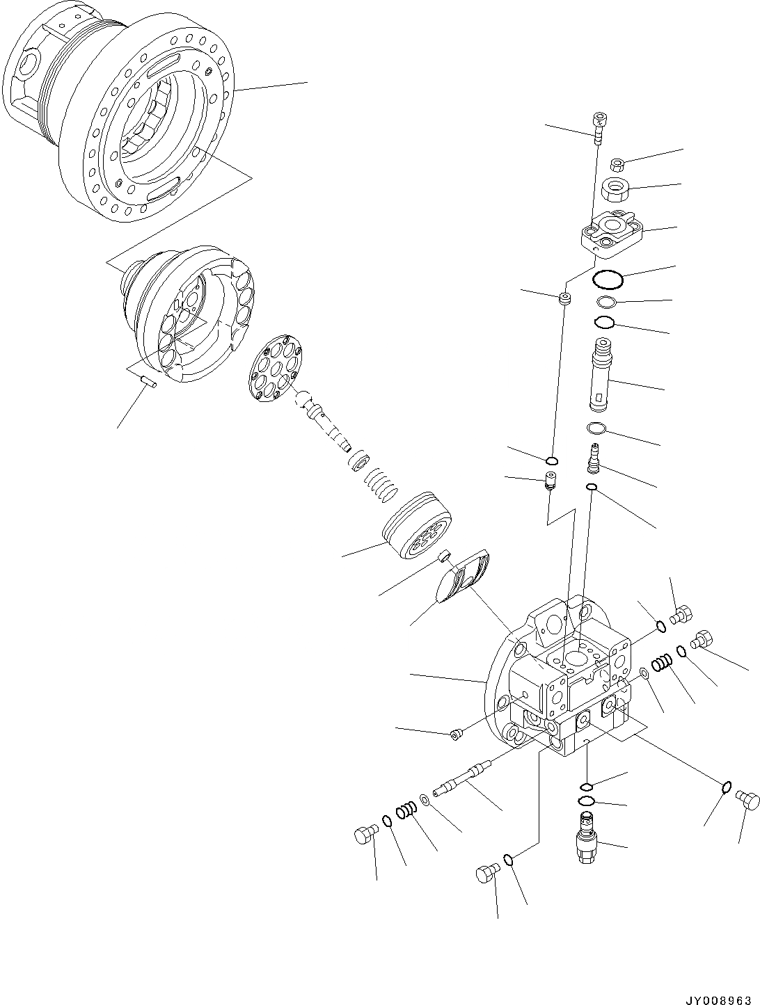 Схема запчастей Komatsu D31PX-22 - КОНЕЧНАЯ ПЕРЕДАЧА, ВНУТР. ЧАСТИ, МОТОР ХОДА , ЛЕВ. (/) (№-) КОНЕЧНАЯ ПЕРЕДАЧА