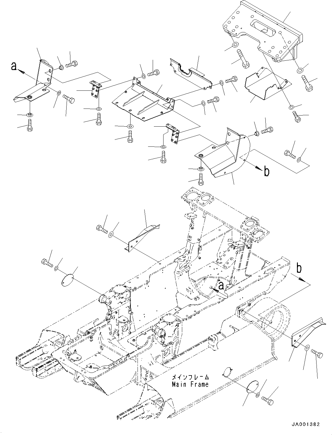 Схема запчастей Komatsu D31PX-22 - КРЫШКИ (№-) КРЫШКИ, ДЛЯ MACHINE С ЗАДН. АКТУАТОР