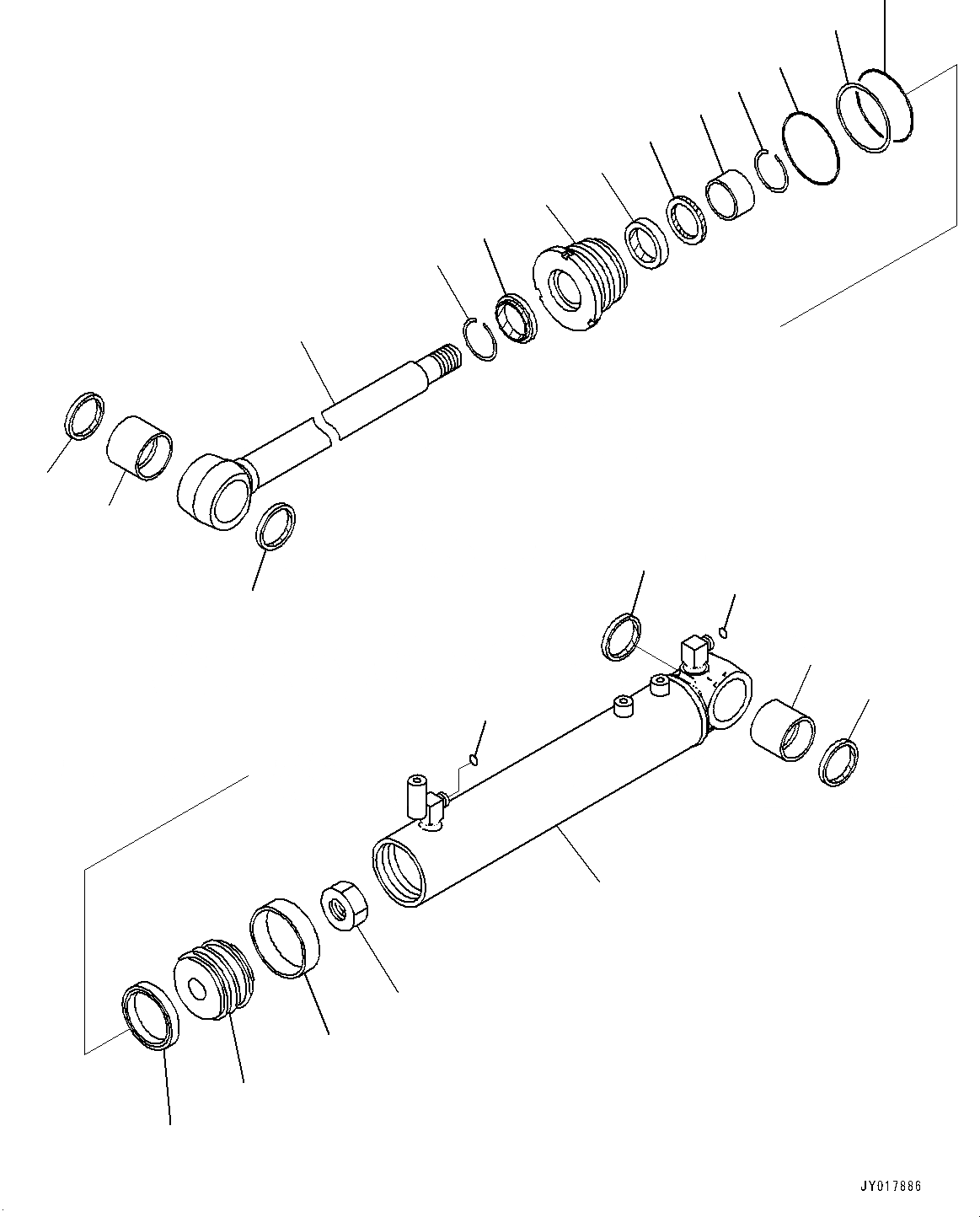 Схема запчастей Komatsu D31PX-22 - TОБОД КОЛЕСАMING ЦИЛИНДР (№-) TОБОД КОЛЕСАMING ЦИЛИНДР