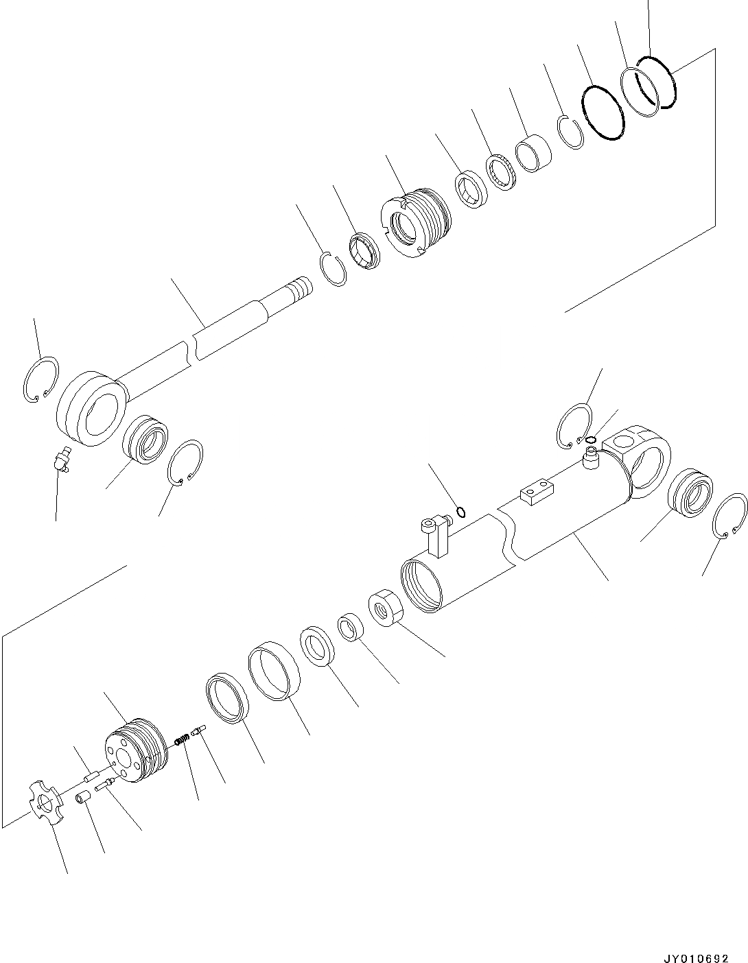 Схема запчастей Komatsu D31PX-22 - DOZER ОТВАЛ ЦИЛИНДР НАКЛОНА (№-) DOZER ОТВАЛ ЦИЛИНДР НАКЛОНА