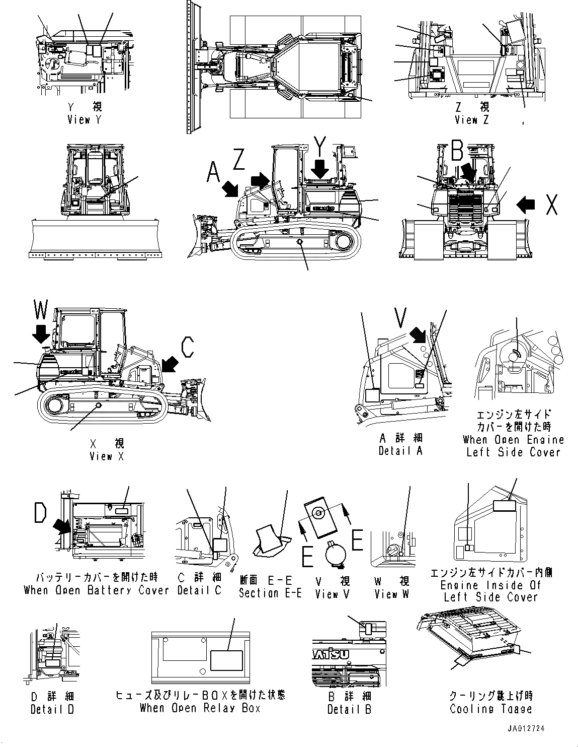 Схема запчастей Komatsu D31PX-22 - МАРКИРОВКА (№-) МАРКИРОВКА, КИТАЙ, ДЛЯ TОБОД КОЛЕСАMING DOZER СПЕЦ-ЯIFICATION, CHINA БЕЗОПАСН. REGULATION