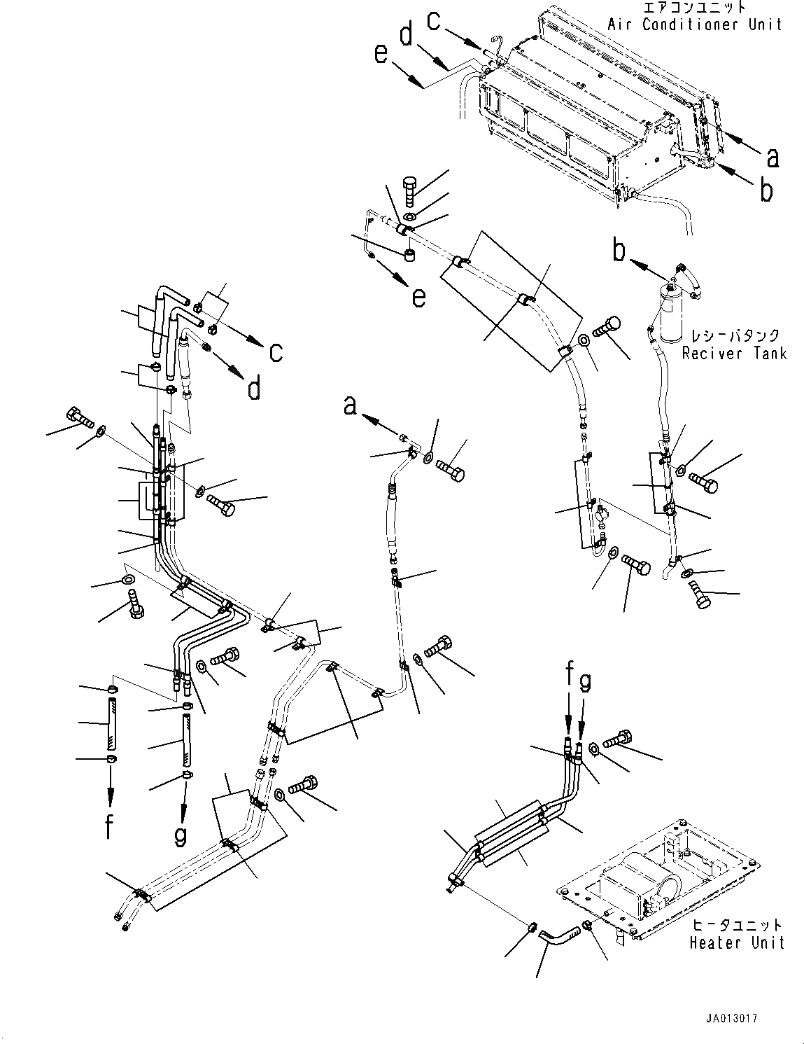 Схема запчастей Komatsu D37PX-22 - КАБИНА ROPS, ГИДР. ПРОВОД. ОБОГРЕВАТЕЛЯ (№-) КАБИНА ROPS, С KOMTRAX, GPRS