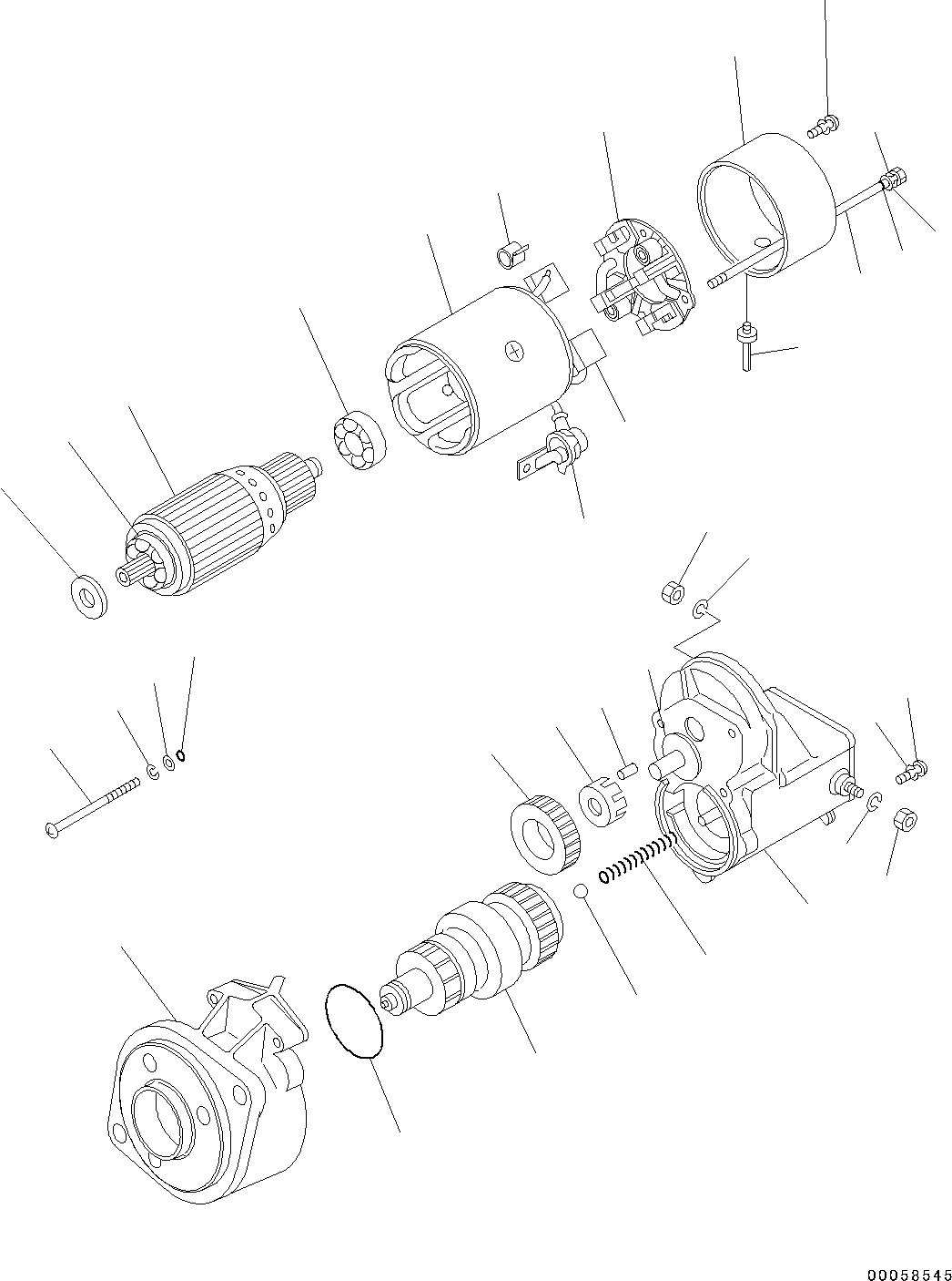 Схема запчастей Komatsu SAA4D95LE-5AA - СТАРТЕР, (/) (№7-) СТАРТЕР, .KW