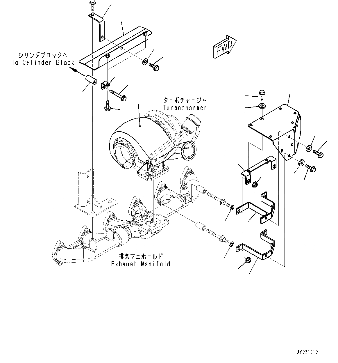 Схема запчастей Komatsu SAA6D114E-3D - ТЕРМОЗАЩИТА (№877-) ТЕРМОЗАЩИТА