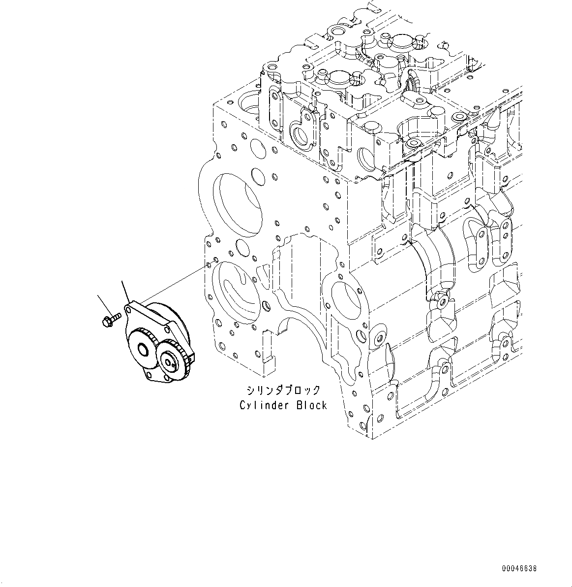 Схема запчастей Komatsu SAA6D114E-3D - ДВИГАТЕЛЬ МАСЛ. НАСОС (№877-) ДВИГАТЕЛЬ МАСЛ. НАСОС