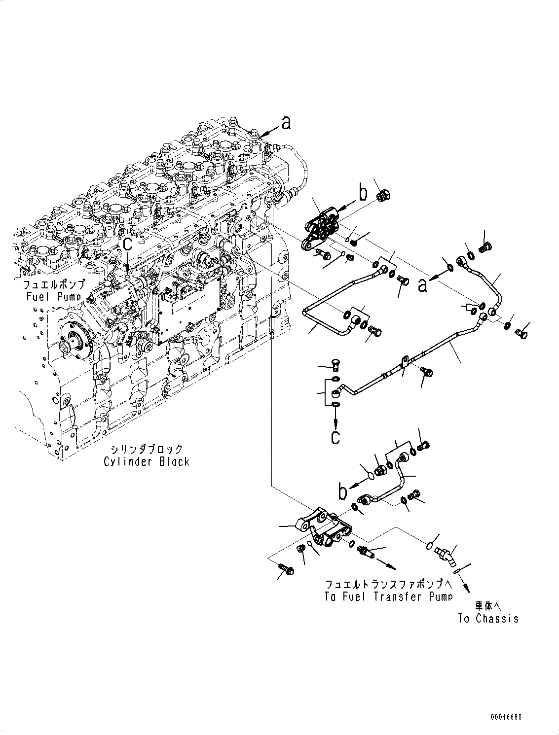 Схема запчастей Komatsu SAA6D114E-3D - ТОПЛИВОПРОВОД. (№877-) ТОПЛИВОПРОВОД.