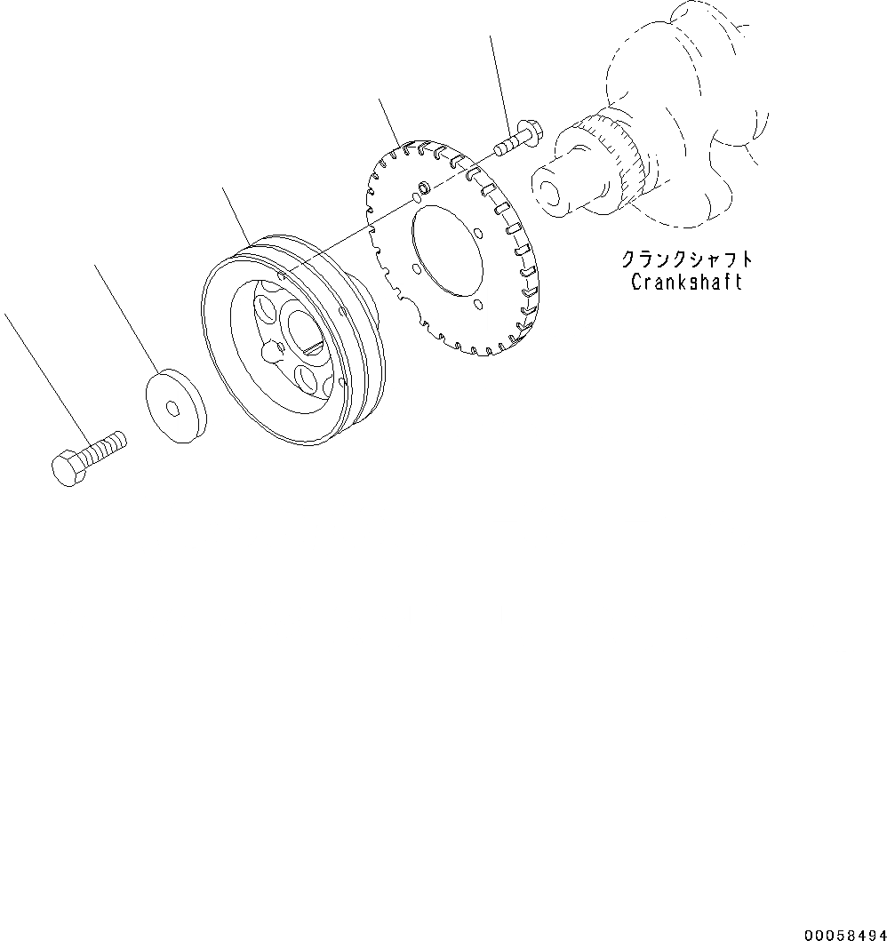 Схема запчастей Komatsu SAA4D95LE-5E - ДЕМПФЕР (№7-) ДЕМПФЕР