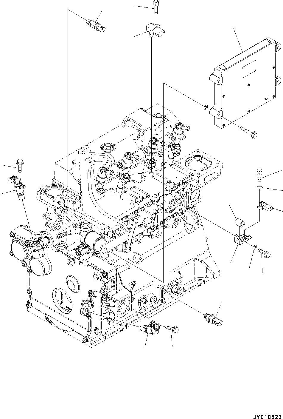 Схема запчастей Komatsu SAA4D95LE-5E - УПРАВЛ-Е ДВИГАТЕЛЕМ MODULE (№7-) УПРАВЛ-Е ДВИГАТЕЛЕМ MODULE