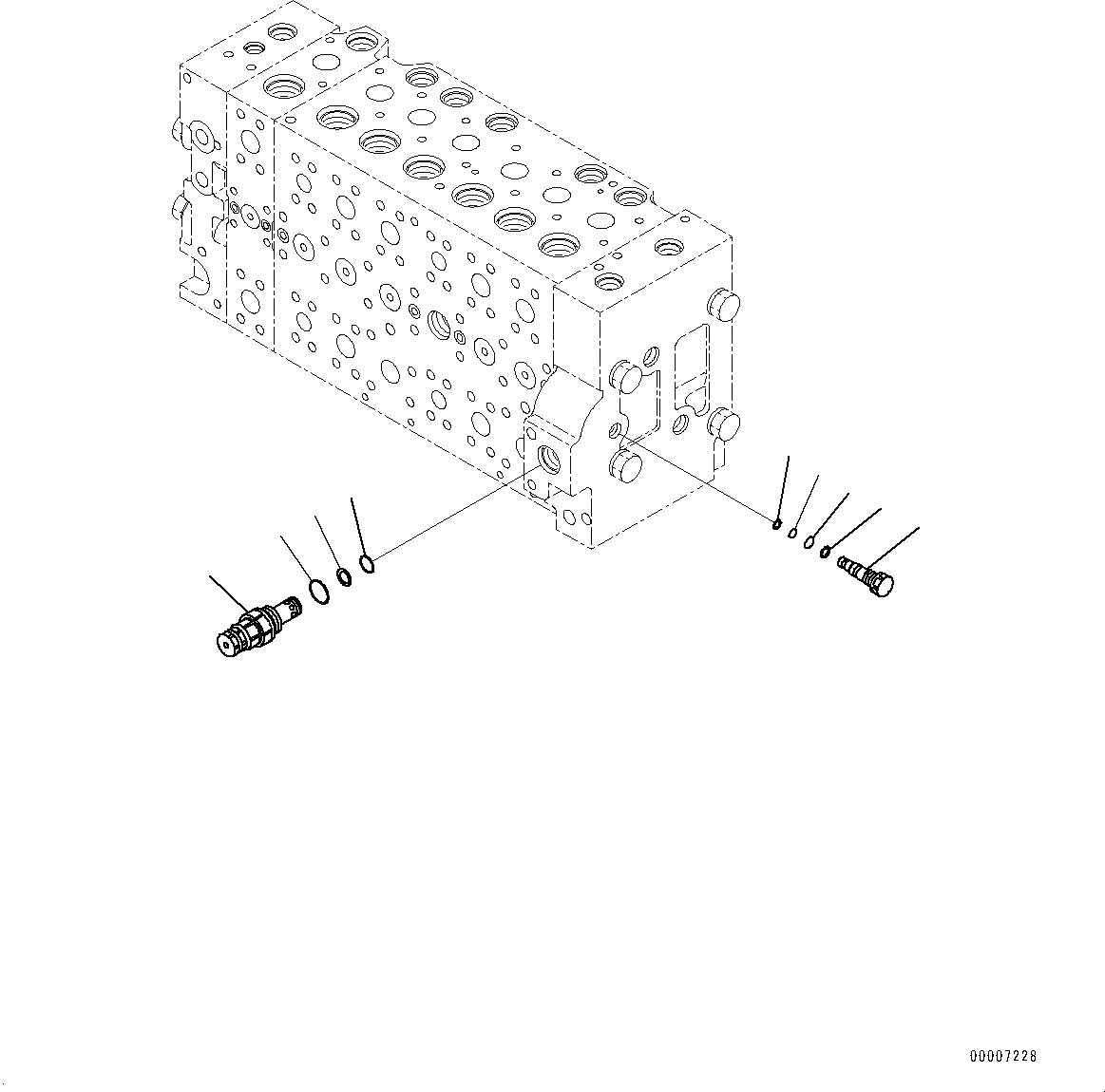 Схема запчастей Komatsu PC400LC-8 - УПРАВЛЯЮЩ. КЛАПАН, ВНУТР. ЧАСТИ (/) (№7-) УПРАВЛЯЮЩ. КЛАПАН, БЕЗ -ДОПОЛН. АКТУАТОР ТРУБЫ