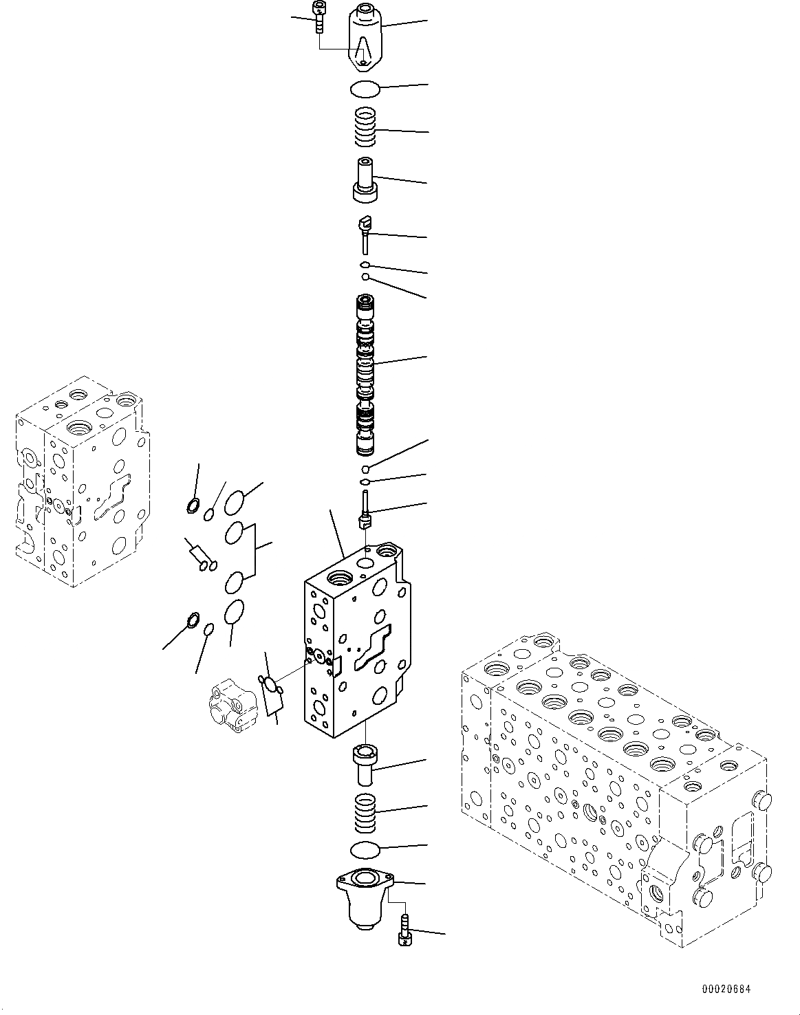 Схема запчастей Komatsu PC400LC-8 - УПРАВЛЯЮЩ. КЛАПАН, ВНУТР. ЧАСТИ (/) (№7-) УПРАВЛЯЮЩ. КЛАПАН, С -ДОПОЛН. АКТУАТОР ТРУБЫ, АККУМУЛЯТОР