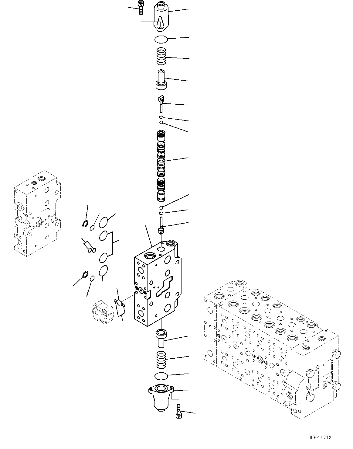 Схема запчастей Komatsu PC400LC-8 - УПРАВЛЯЮЩ. КЛАПАН, ВНУТР. ЧАСТИ (/) (№7-) УПРАВЛЯЮЩ. КЛАПАН, С -ДОПОЛН. АКТУАТОР ТРУБЫ, АККУМУЛЯТОР