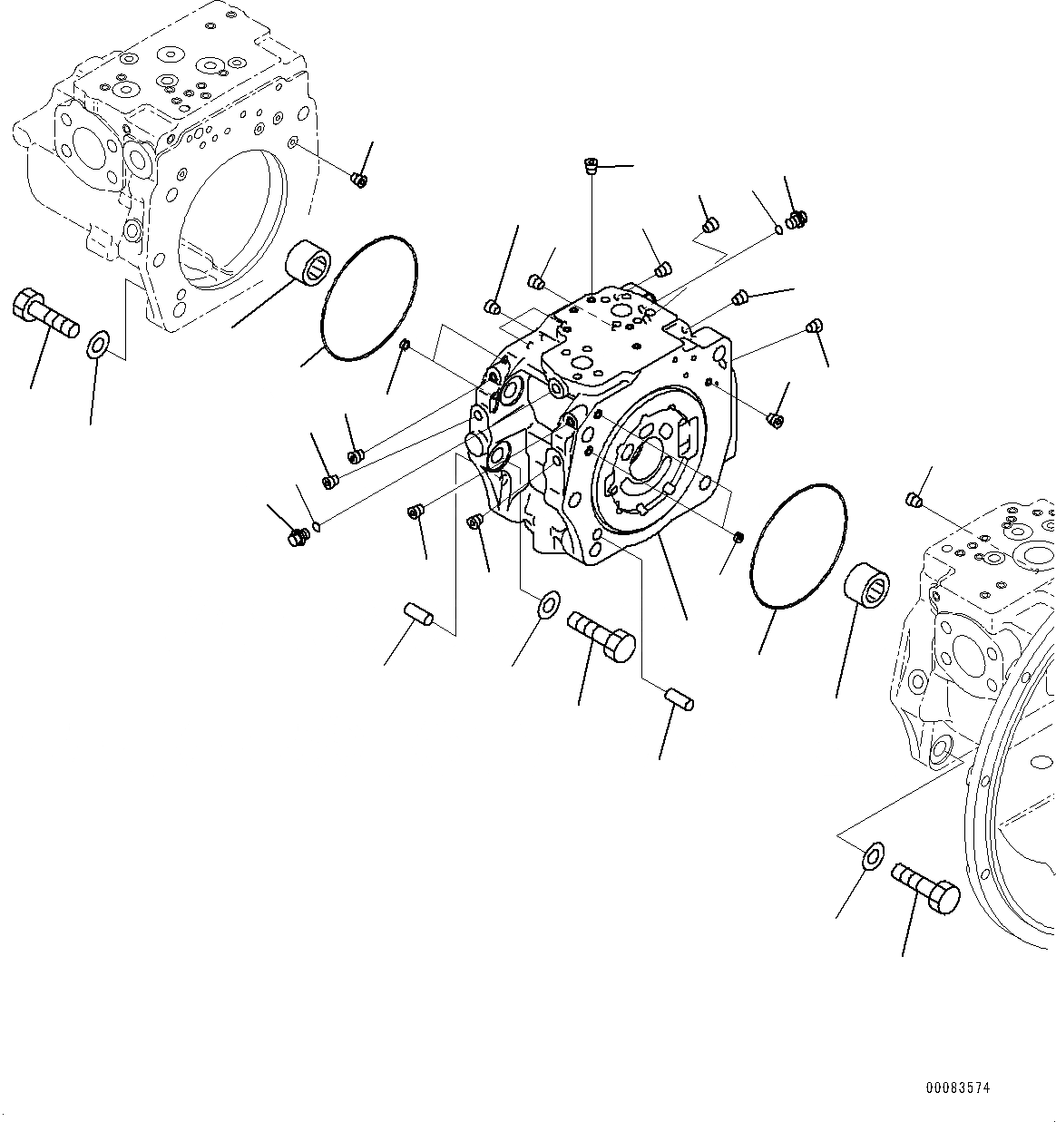 Схема запчастей Komatsu PC400LC-8 - ПОРШЕНЬ НАСОС, ВНУТР. ЧАСТИ (/) (№799-) ПОРШЕНЬ НАСОС