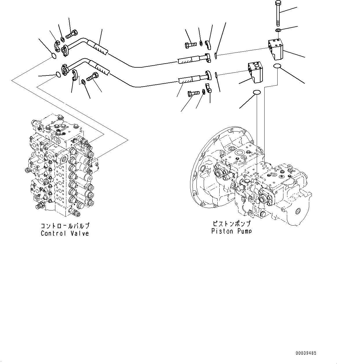 Схема запчастей Komatsu PC400LC-8 - ПОДАЮЩ. ТРУБЫ (№7-) ПОДАЮЩ. ТРУБЫ