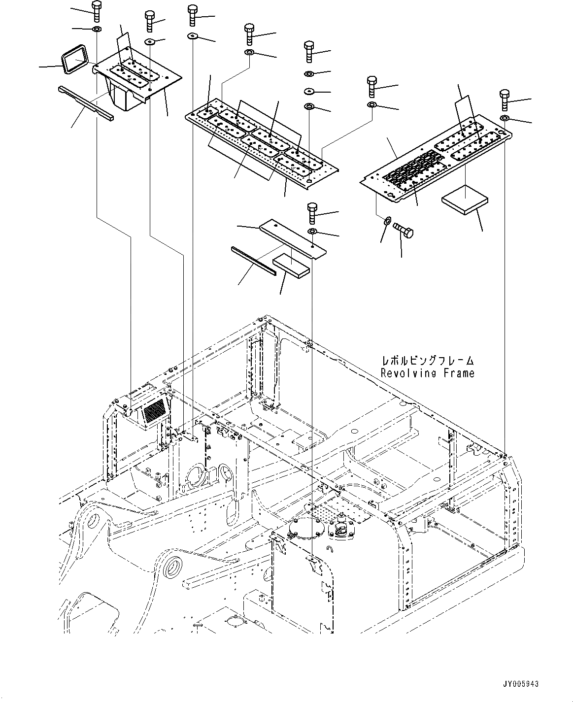 Схема запчастей Komatsu PC400LC-8 - КАБИНА COVER, (№7-7) КАБИНА COVER